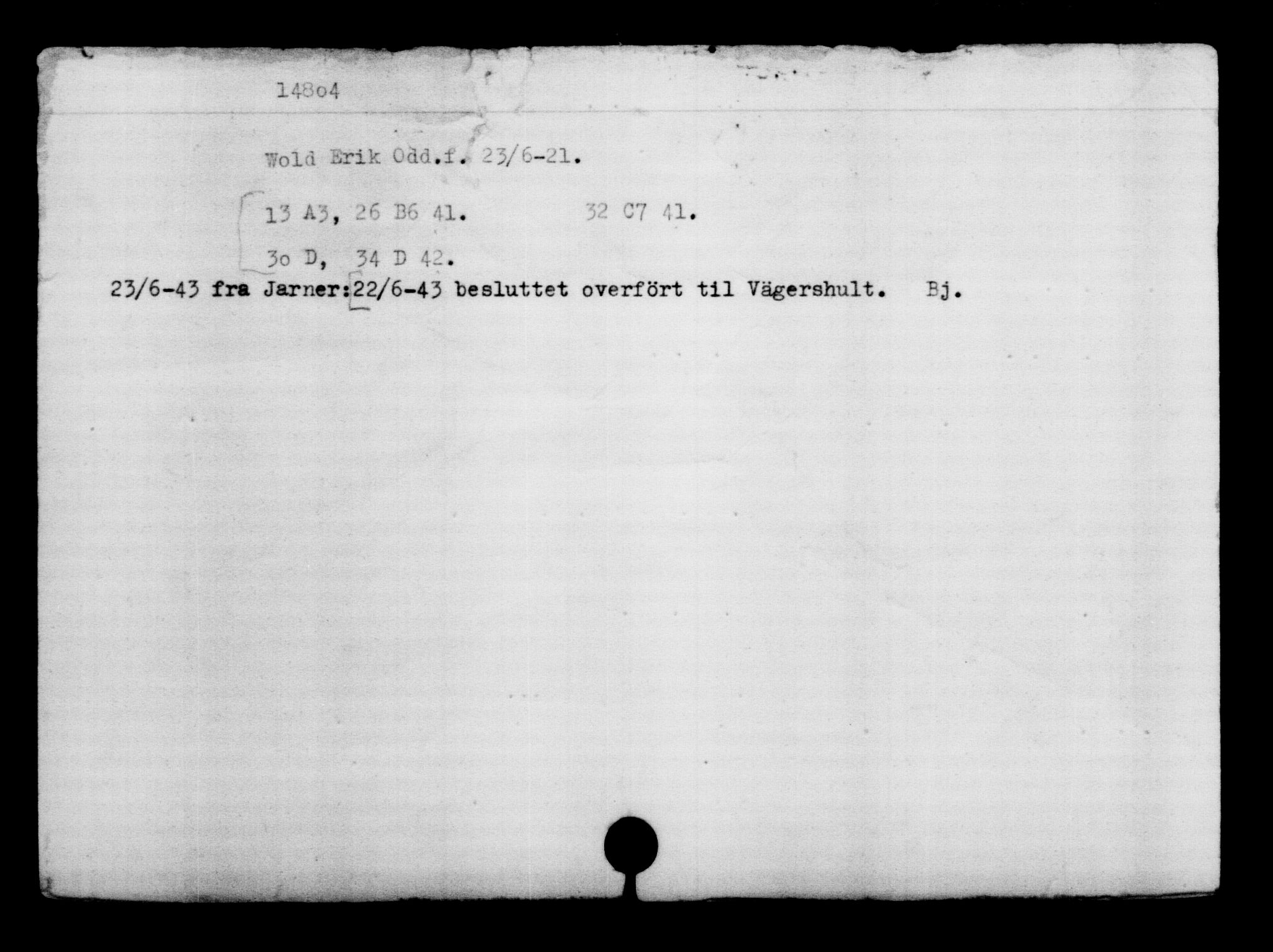 Den Kgl. Norske Legasjons Flyktningskontor, AV/RA-S-6753/V/Va/L0007: Kjesäterkartoteket.  Flyktningenr. 12700-15723, 1940-1945, s. 2427