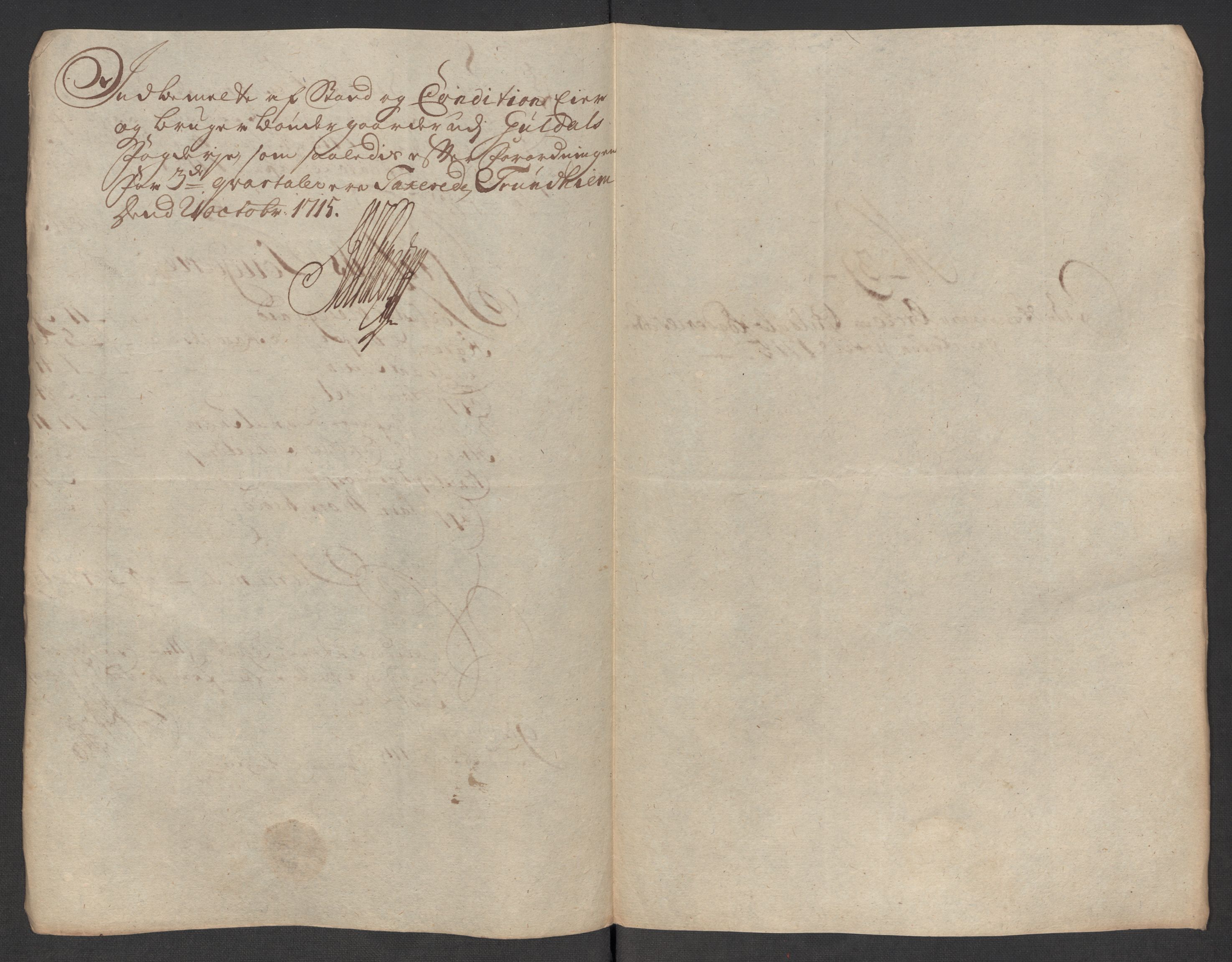 Rentekammeret inntil 1814, Reviderte regnskaper, Fogderegnskap, AV/RA-EA-4092/R60/L3966: Fogderegnskap Orkdal og Gauldal, 1715, s. 364