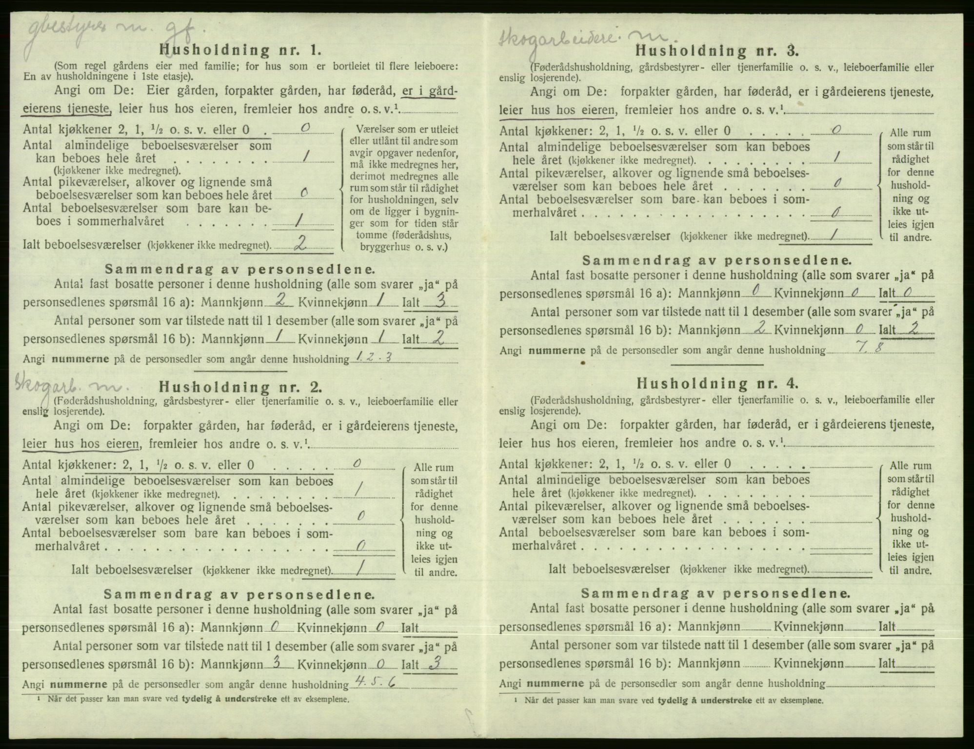 SAB, Folketelling 1920 for 1237 Evanger herred, 1920, s. 100