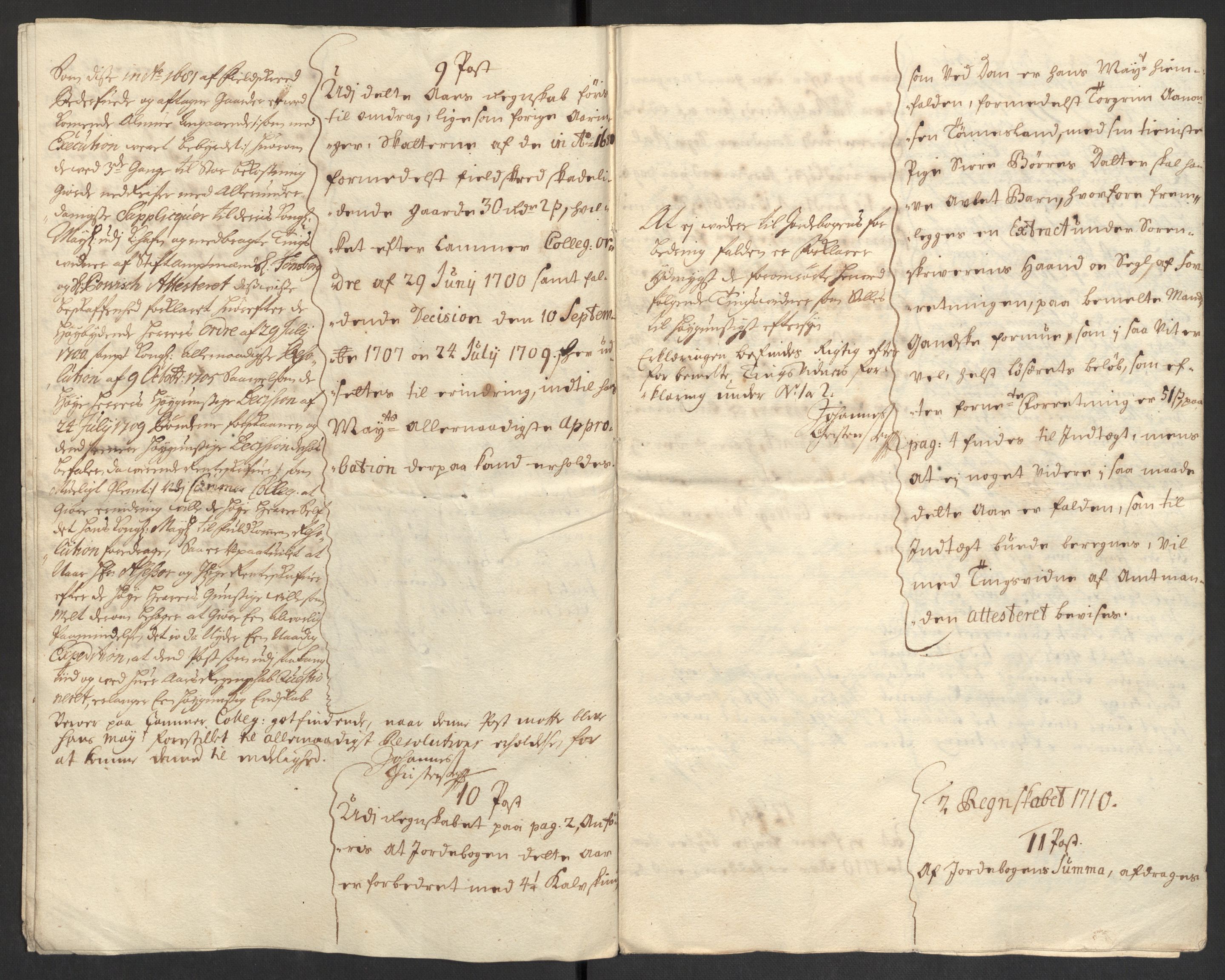 Rentekammeret inntil 1814, Reviderte regnskaper, Fogderegnskap, AV/RA-EA-4092/R40/L2449: Fogderegnskap Råbyggelag, 1709-1711, s. 218