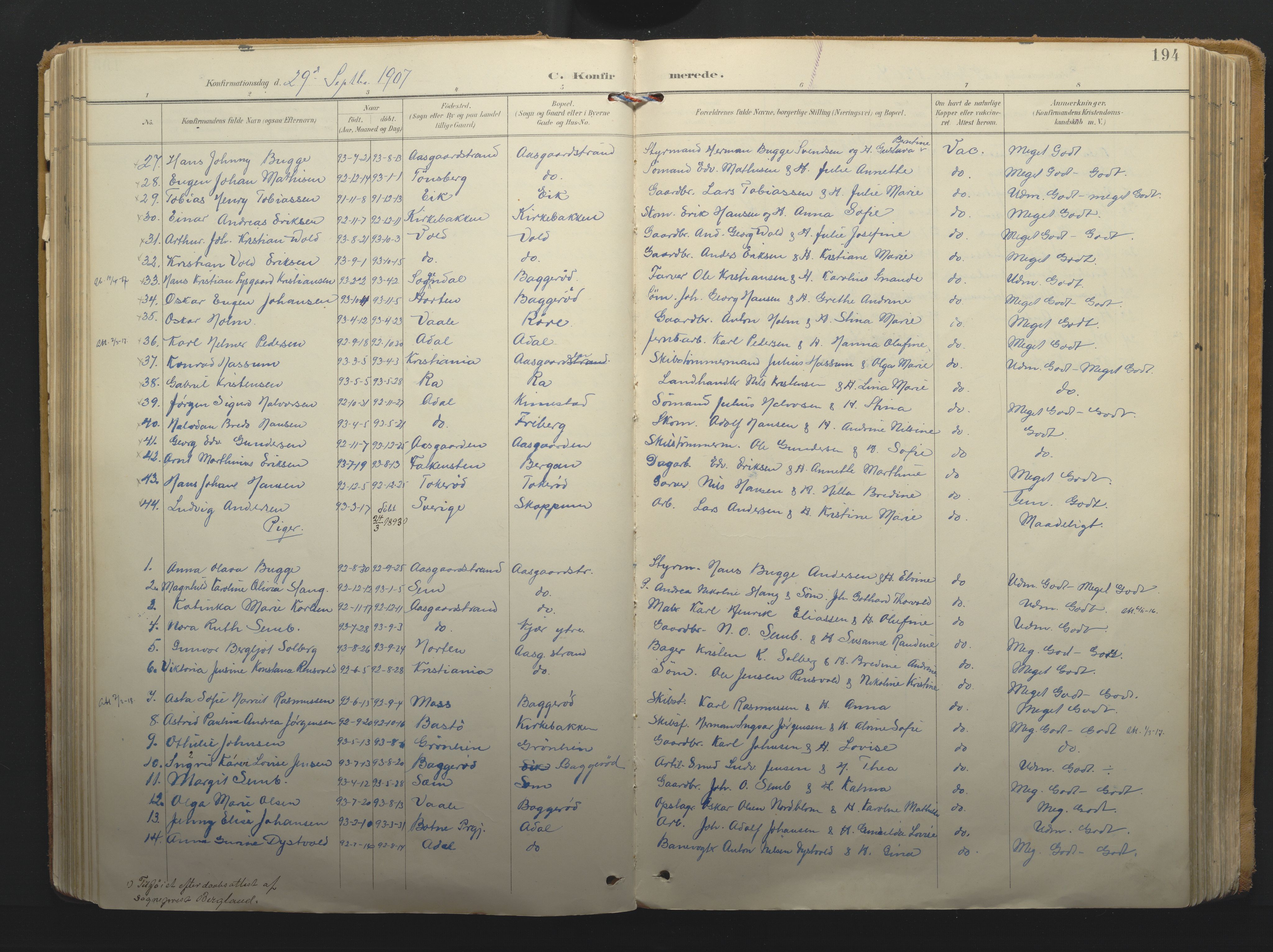 Borre kirkebøker, AV/SAKO-A-338/F/Fa/L0011: Ministerialbok nr. I 11, 1897-1921, s. 194