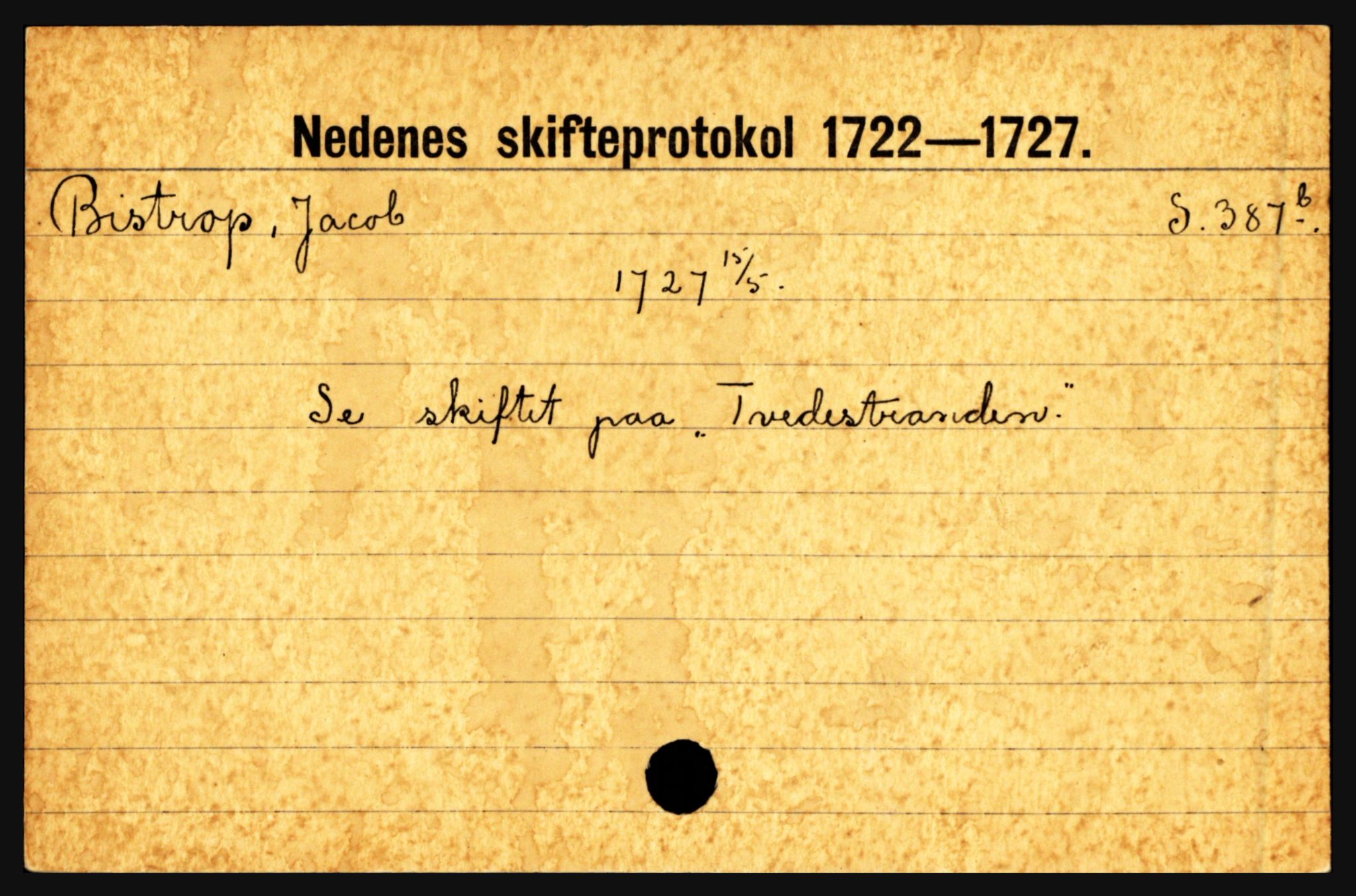 Nedenes sorenskriveri før 1824, AV/SAK-1221-0007/H, s. 2711