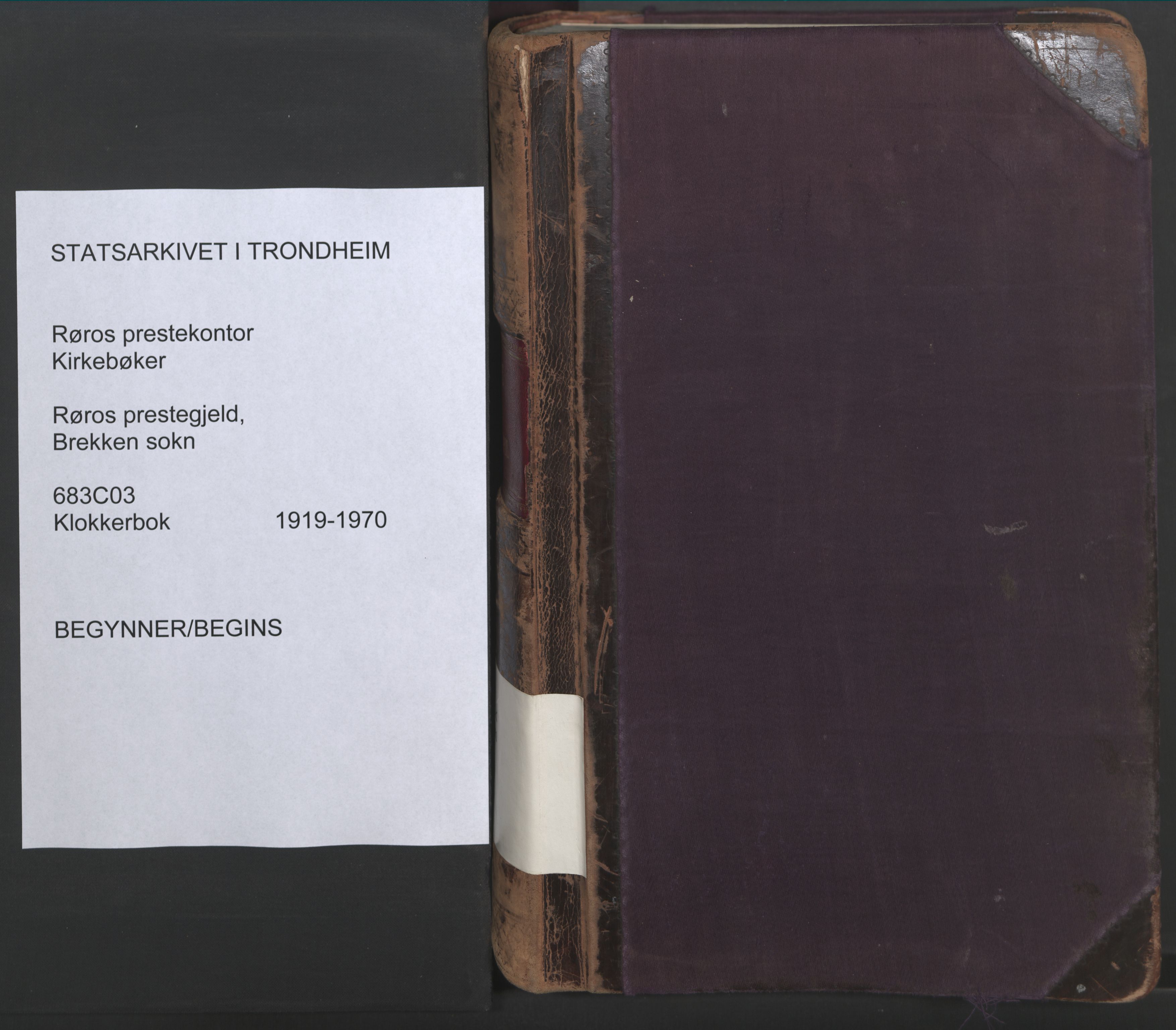 Ministerialprotokoller, klokkerbøker og fødselsregistre - Sør-Trøndelag, SAT/A-1456/683/L0951: Klokkerbok nr. 683C03, 1919-1970
