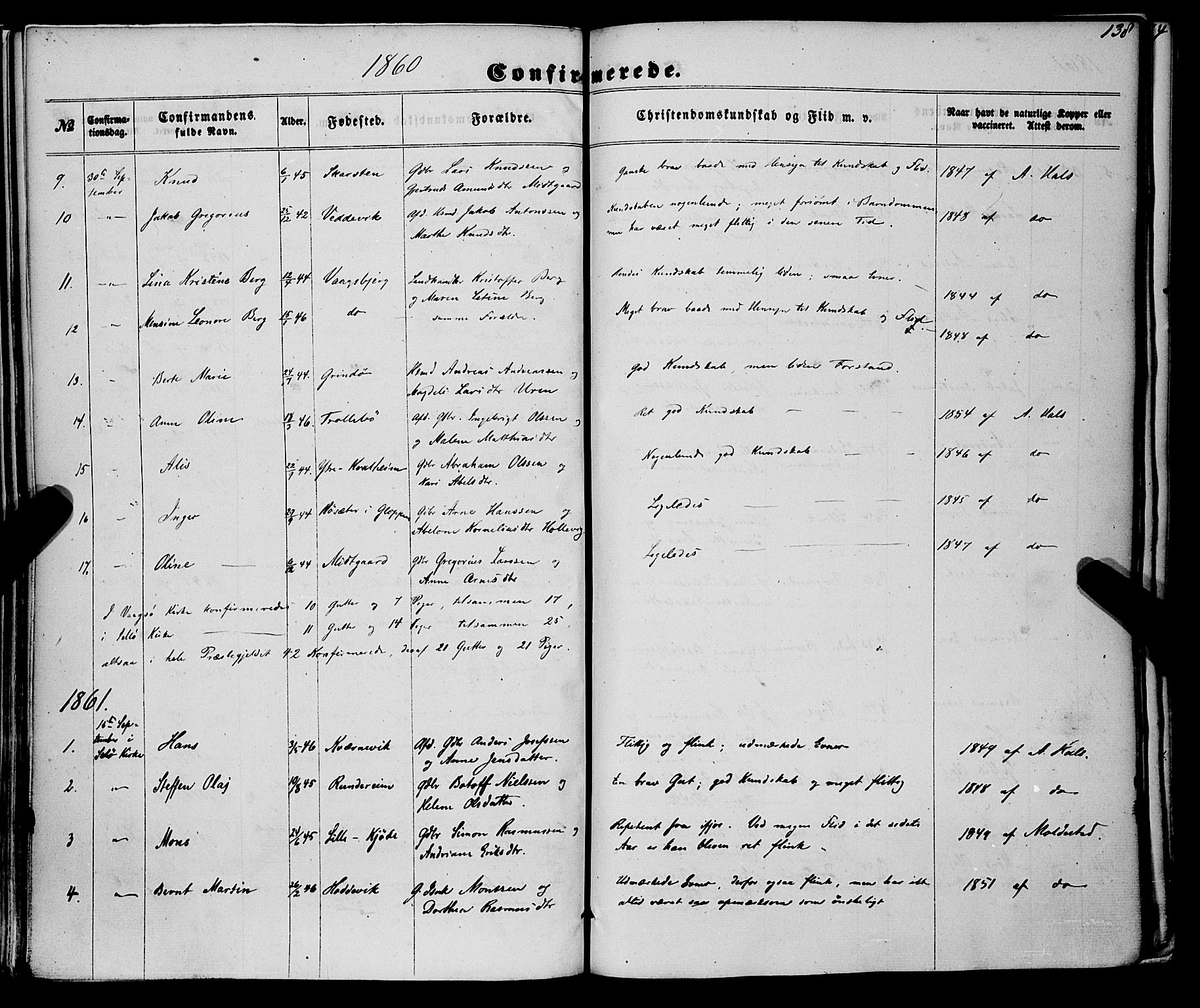 Selje sokneprestembete, AV/SAB-A-99938/H/Ha/Haa/Haaa: Ministerialbok nr. A 11, 1858-1870, s. 138