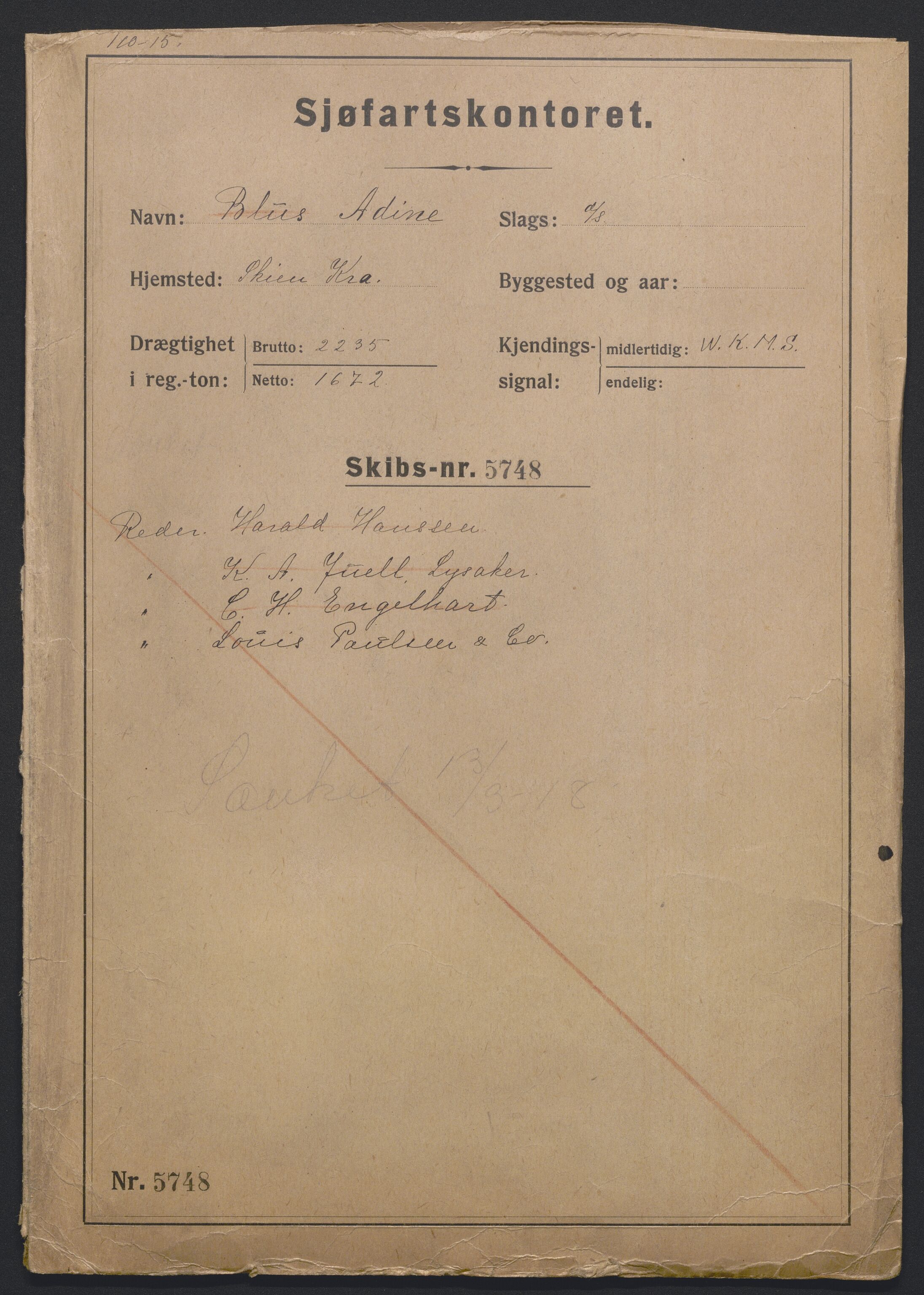 Sjøfartsdirektoratet med forløpere, skipsmapper slettede skip, AV/RA-S-4998/F/Fa/L0005: --, 1864-1933, s. 321