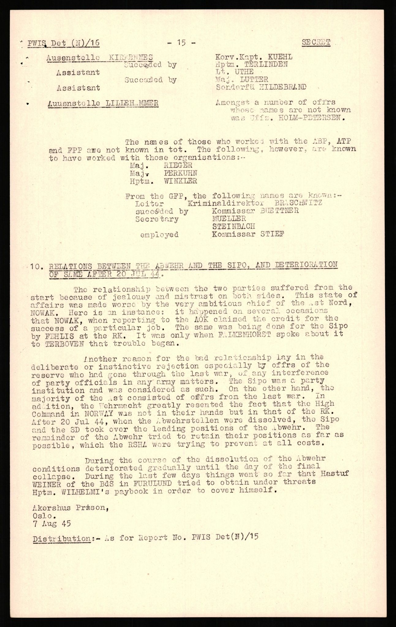 Forsvaret, Forsvarets overkommando II, AV/RA-RAFA-3915/D/Db/L0020: CI Questionaires. Tyske okkupasjonsstyrker i Norge. Tyskere., 1945-1946, s. 461