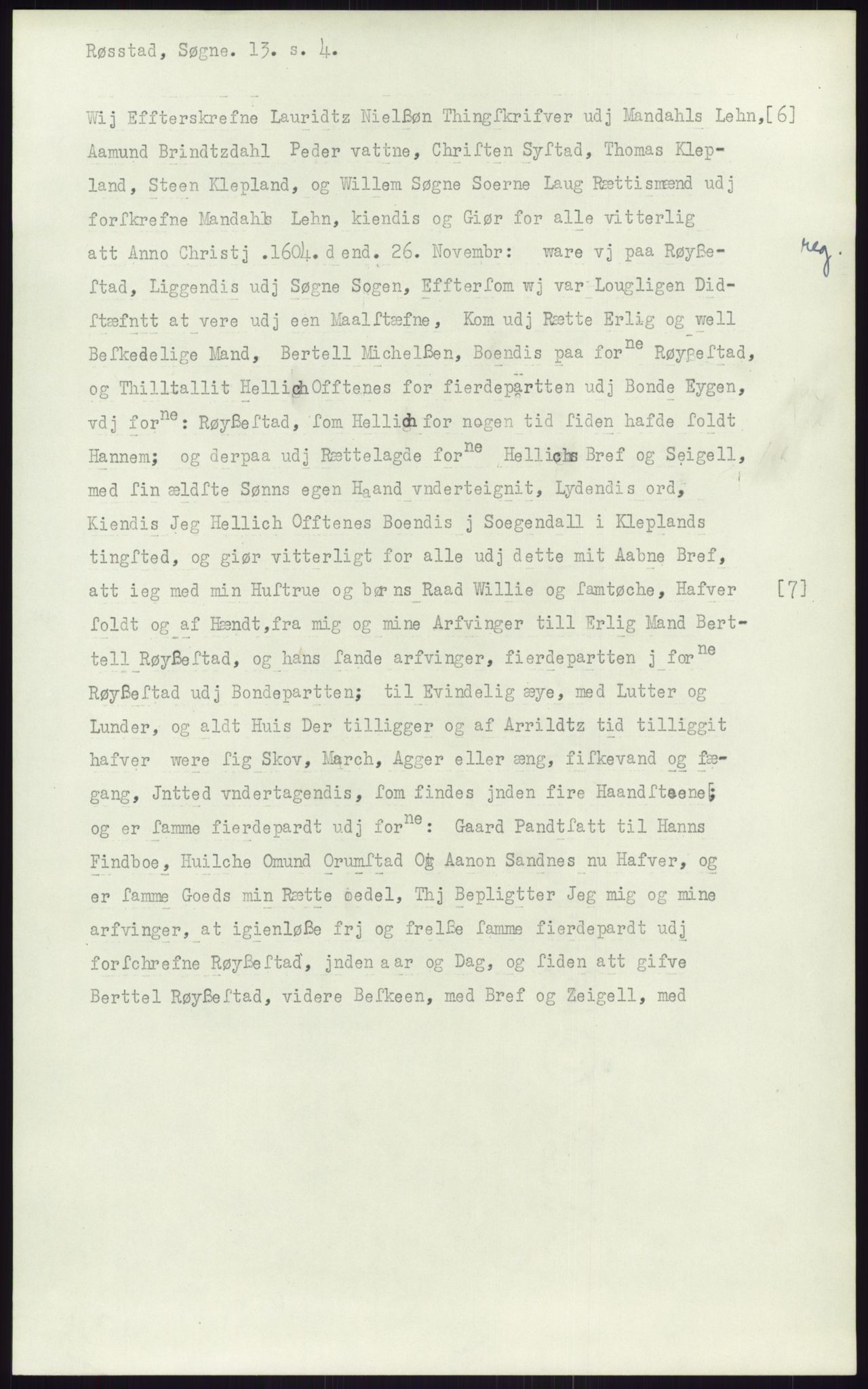 Samlinger til kildeutgivelse, Diplomavskriftsamlingen, AV/RA-EA-4053/H/Ha, s. 2603