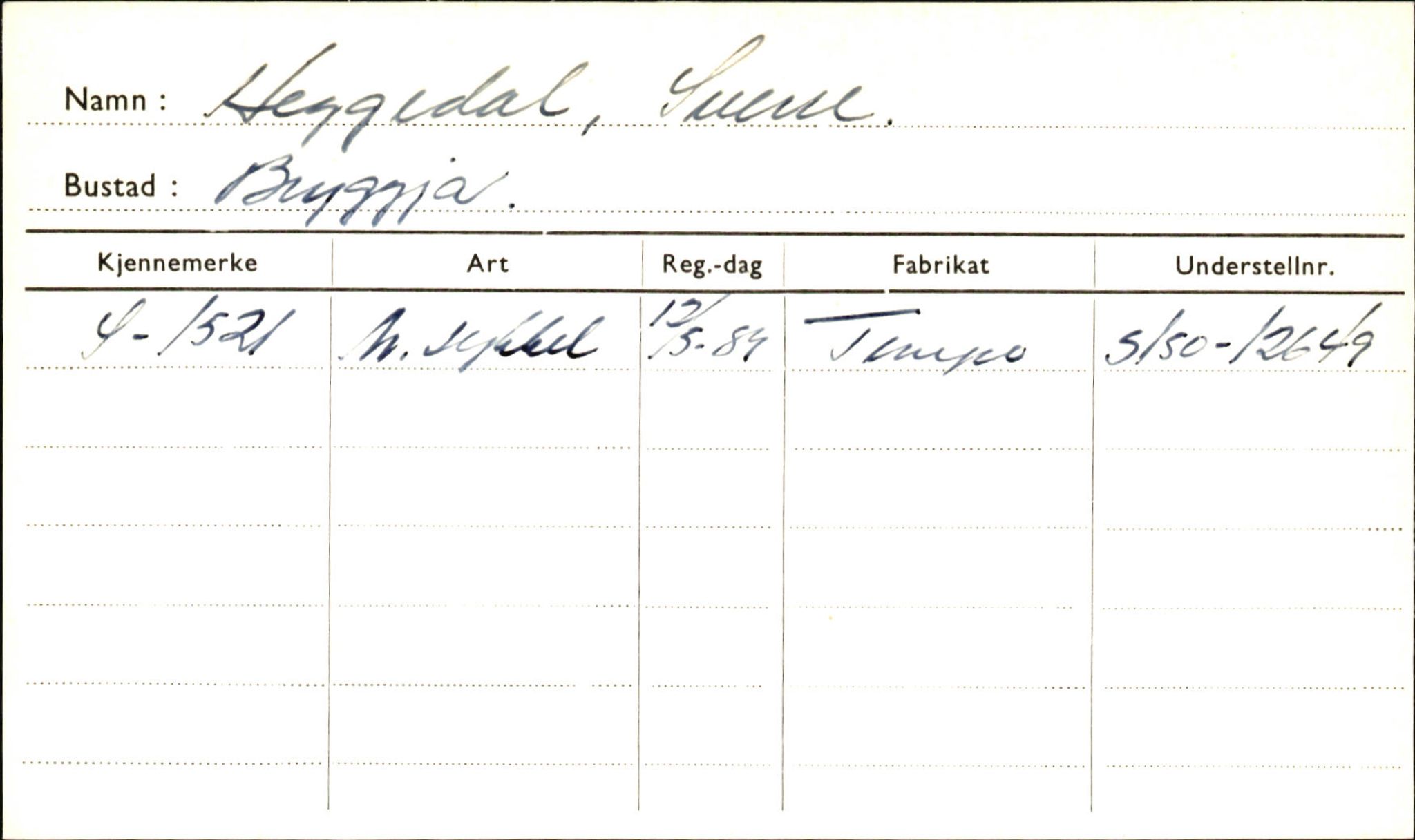 Statens vegvesen, Sogn og Fjordane vegkontor, SAB/A-5301/4/F/L0001A: Eigarregister Fjordane til 1.6.1961, 1930-1961, s. 278
