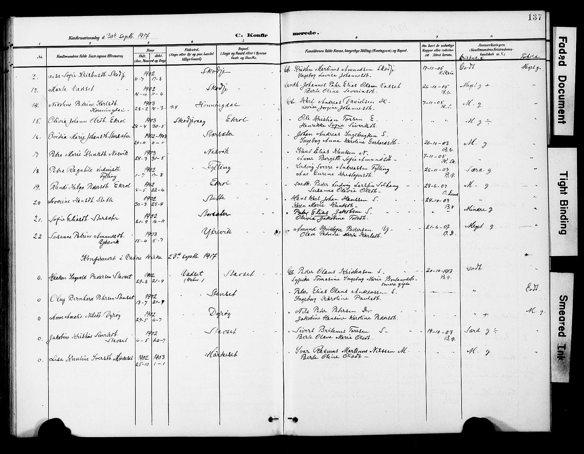 Ministerialprotokoller, klokkerbøker og fødselsregistre - Møre og Romsdal, AV/SAT-A-1454/524/L0366: Klokkerbok nr. 524C07, 1900-1931, s. 137