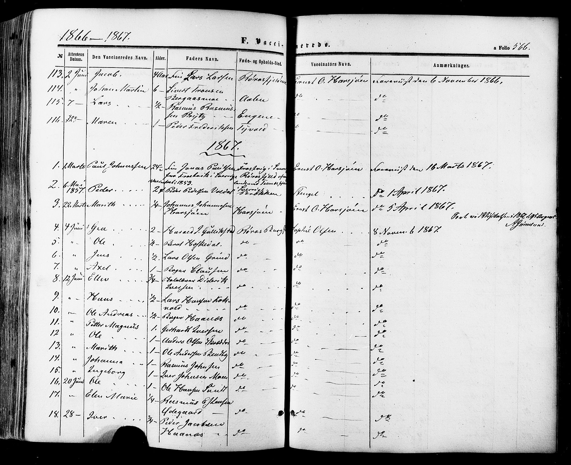 Ministerialprotokoller, klokkerbøker og fødselsregistre - Sør-Trøndelag, AV/SAT-A-1456/681/L0932: Ministerialbok nr. 681A10, 1860-1878, s. 566