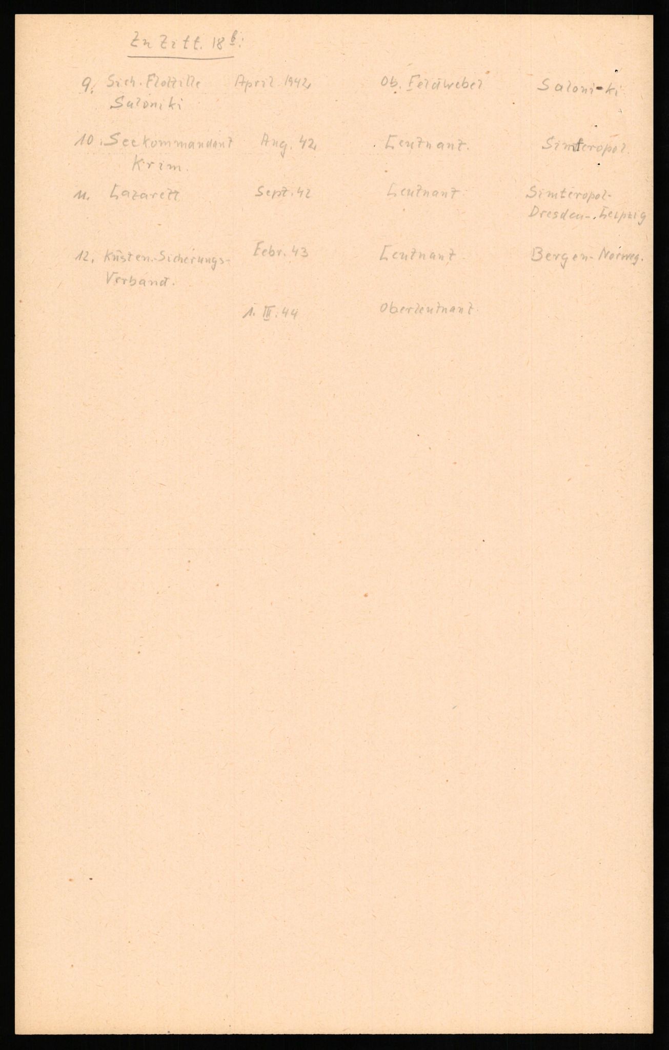 Forsvaret, Forsvarets overkommando II, AV/RA-RAFA-3915/D/Db/L0026: CI Questionaires. Tyske okkupasjonsstyrker i Norge. Tyskere., 1945-1946, s. 200