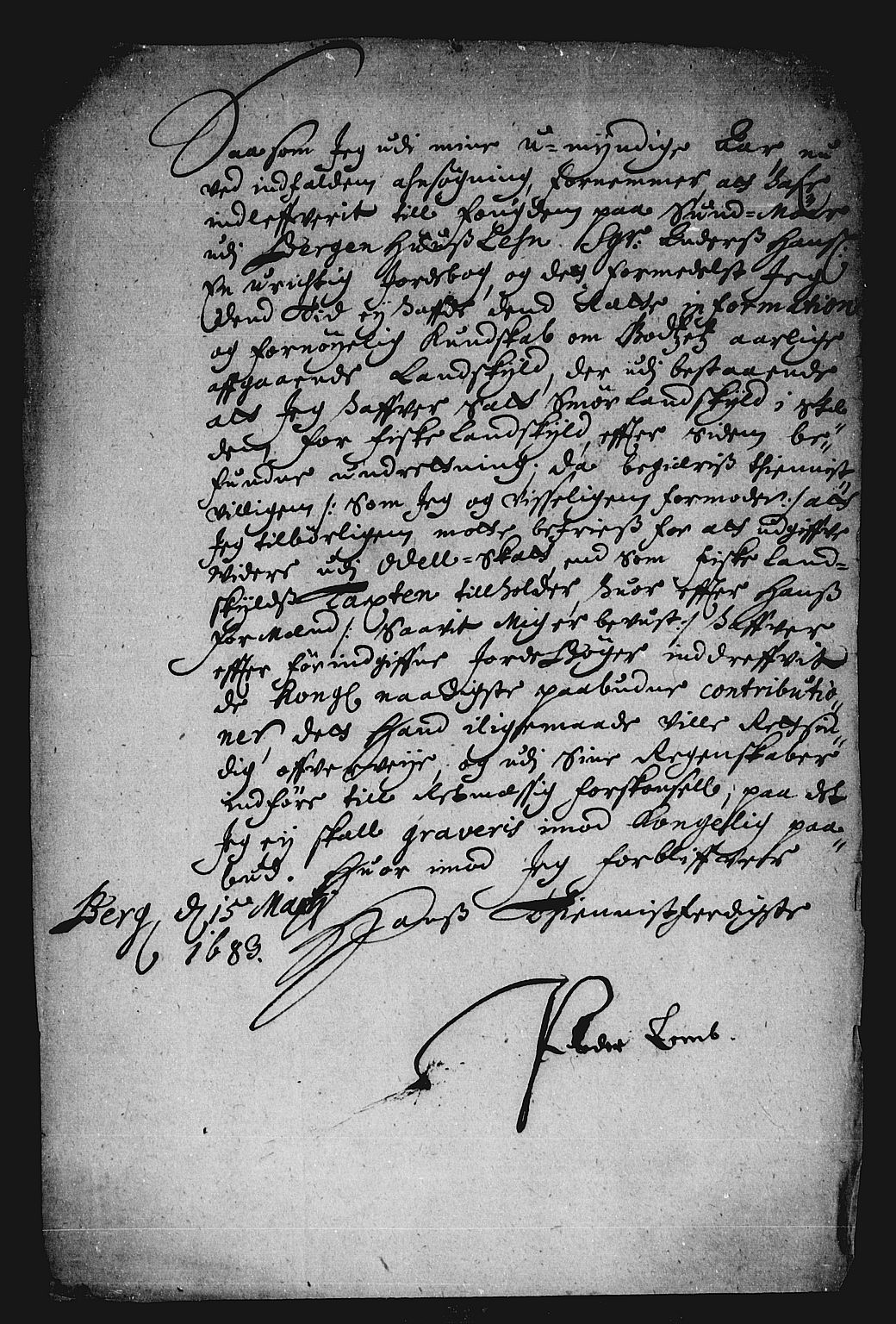 Rentekammeret inntil 1814, Reviderte regnskaper, Stiftamtstueregnskaper, Bergen stiftamt, RA/EA-6043/R/Rc/L0064: Bergen stiftamt, 1682