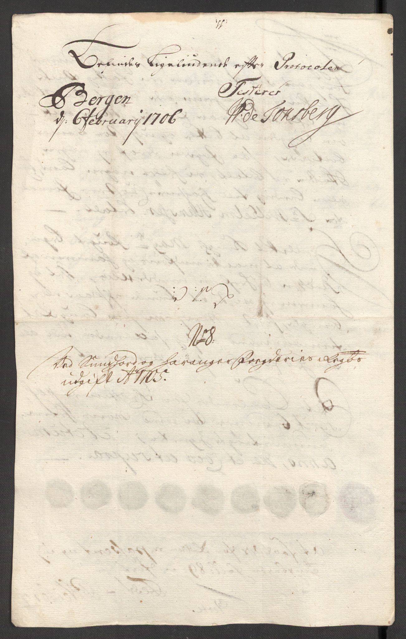 Rentekammeret inntil 1814, Reviderte regnskaper, Fogderegnskap, AV/RA-EA-4092/R48/L2983: Fogderegnskap Sunnhordland og Hardanger, 1705, s. 209