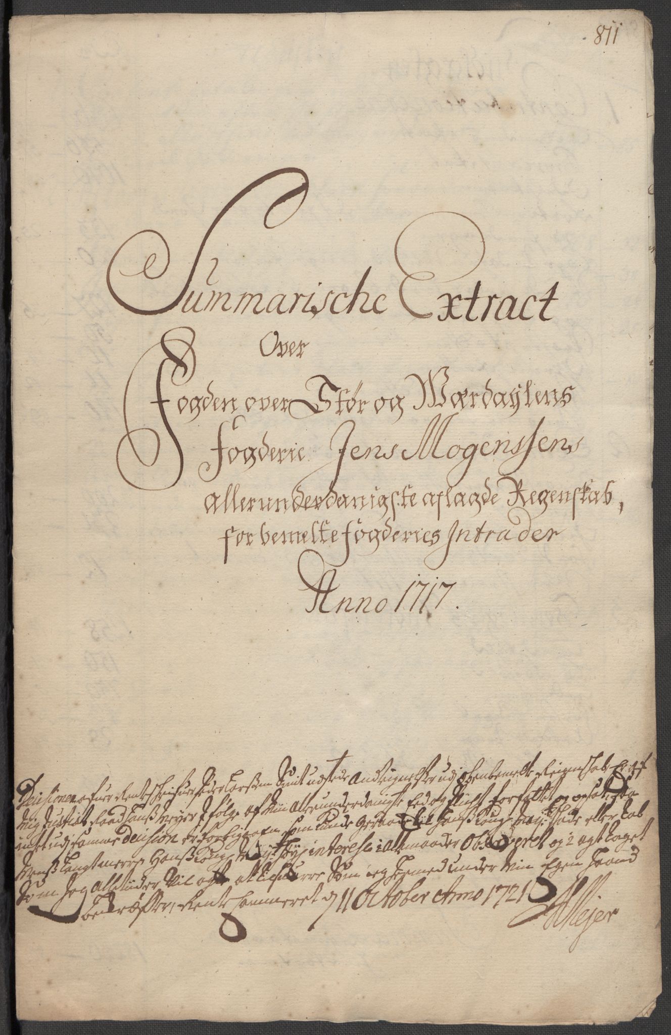 Rentekammeret inntil 1814, Reviderte regnskaper, Fogderegnskap, RA/EA-4092/R62/L4207: Fogderegnskap Stjørdal og Verdal, 1717, s. 13