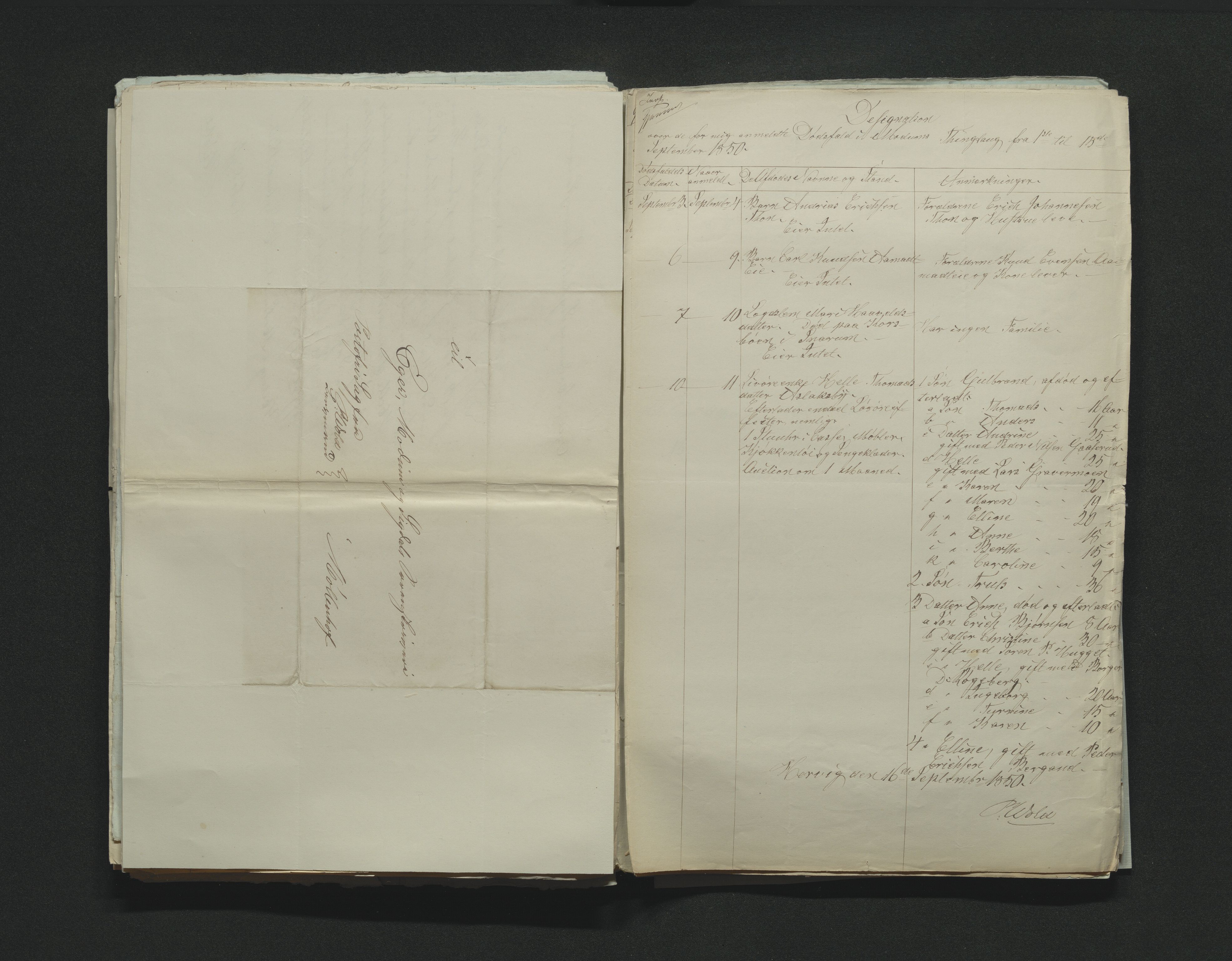 Eiker, Modum og Sigdal sorenskriveri, AV/SAKO-A-123/H/Ha/Hab/L0008: Dødsfallsmeldinger, 1850-1853