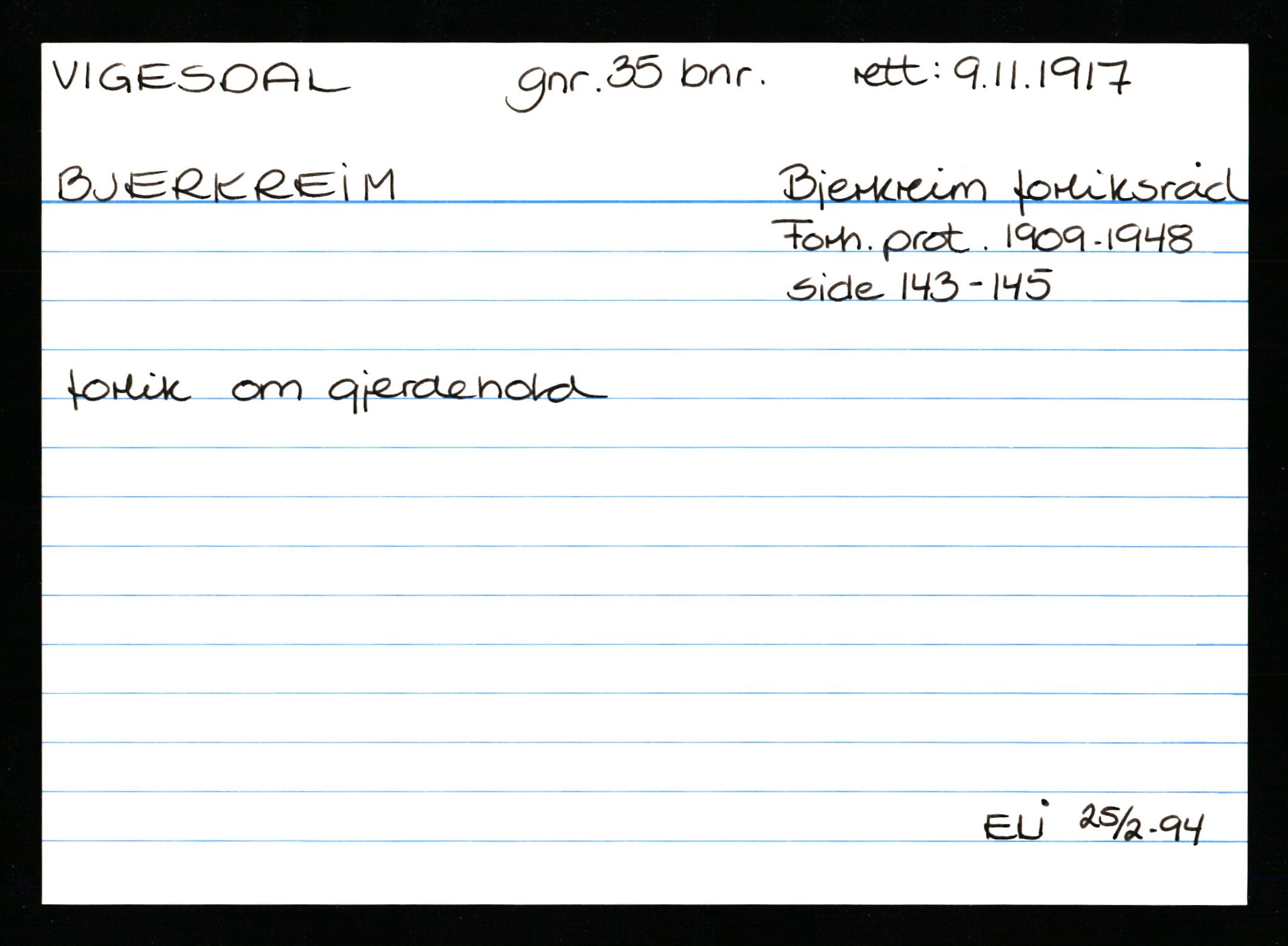 Statsarkivet i Stavanger, AV/SAST-A-101971/03/Y/Ym/L0066: Åstedskort sortert etter gårdsnavn: Veshovde - Vik, 1600-1950, s. 578