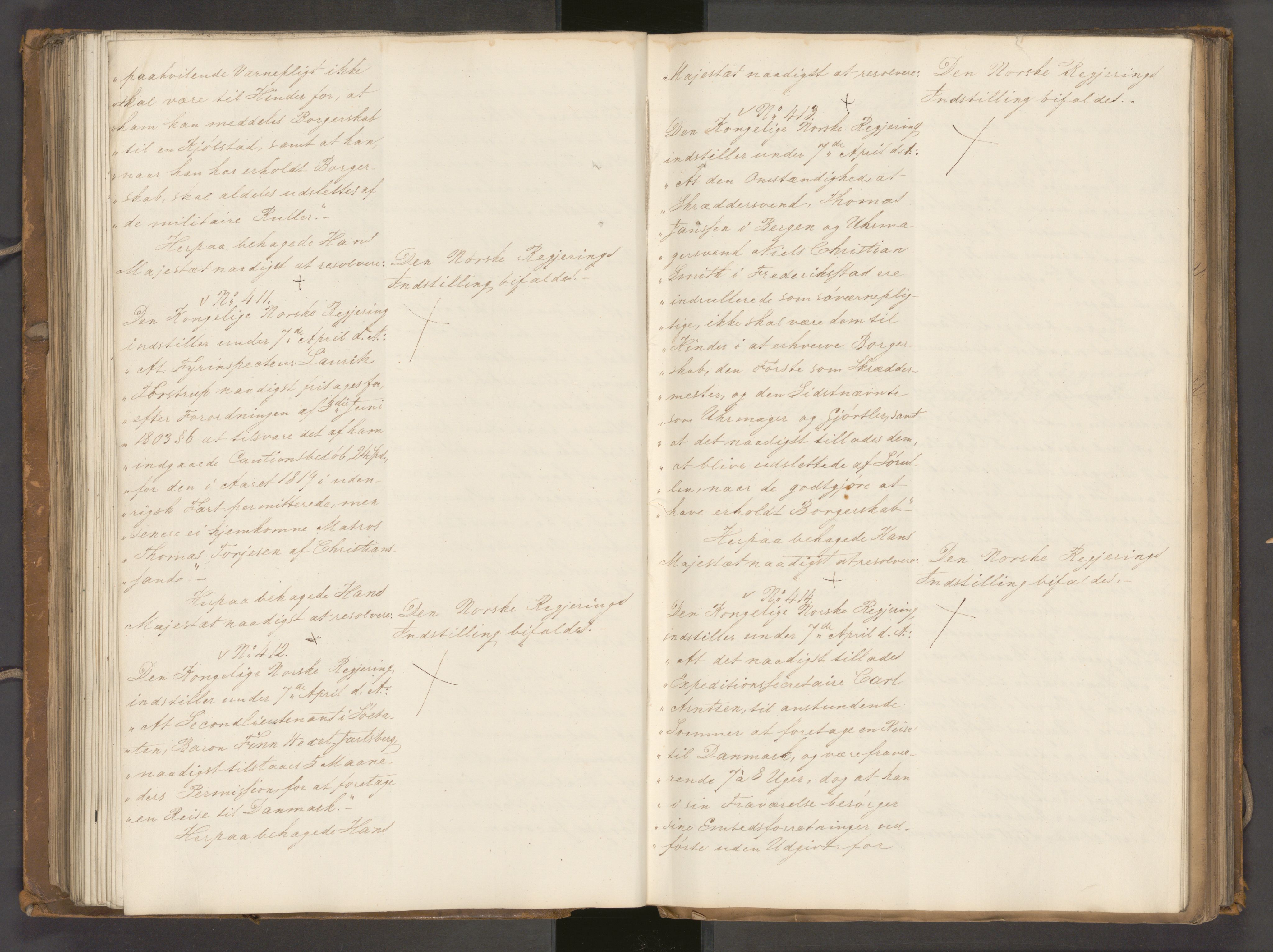 Statsrådssekretariatet, AV/RA-S-1001/A/Ab/L0040: Kgl. res. nr. 1-568, 1. halvår, 1835