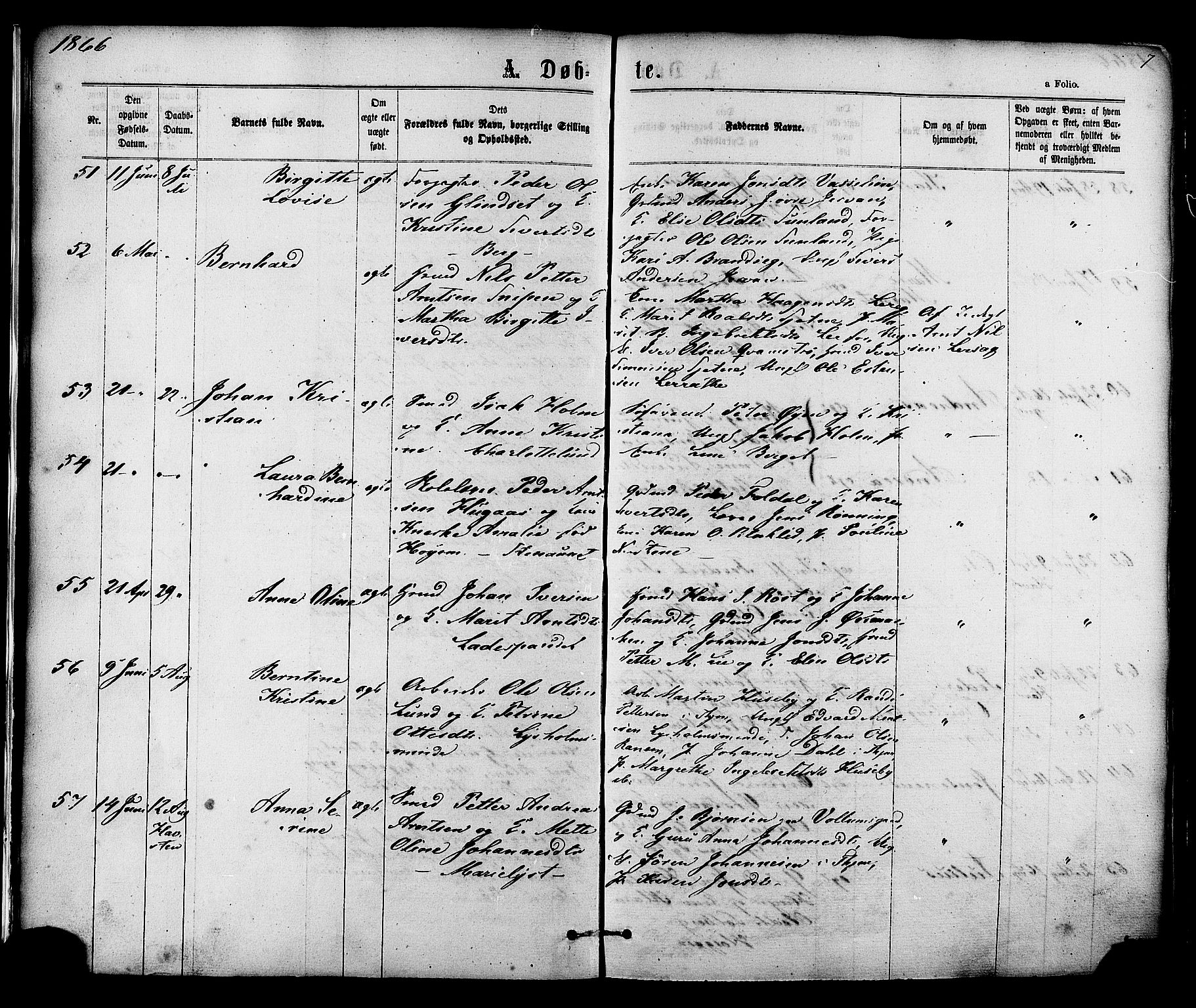 Ministerialprotokoller, klokkerbøker og fødselsregistre - Sør-Trøndelag, AV/SAT-A-1456/606/L0293: Ministerialbok nr. 606A08, 1866-1877, s. 7
