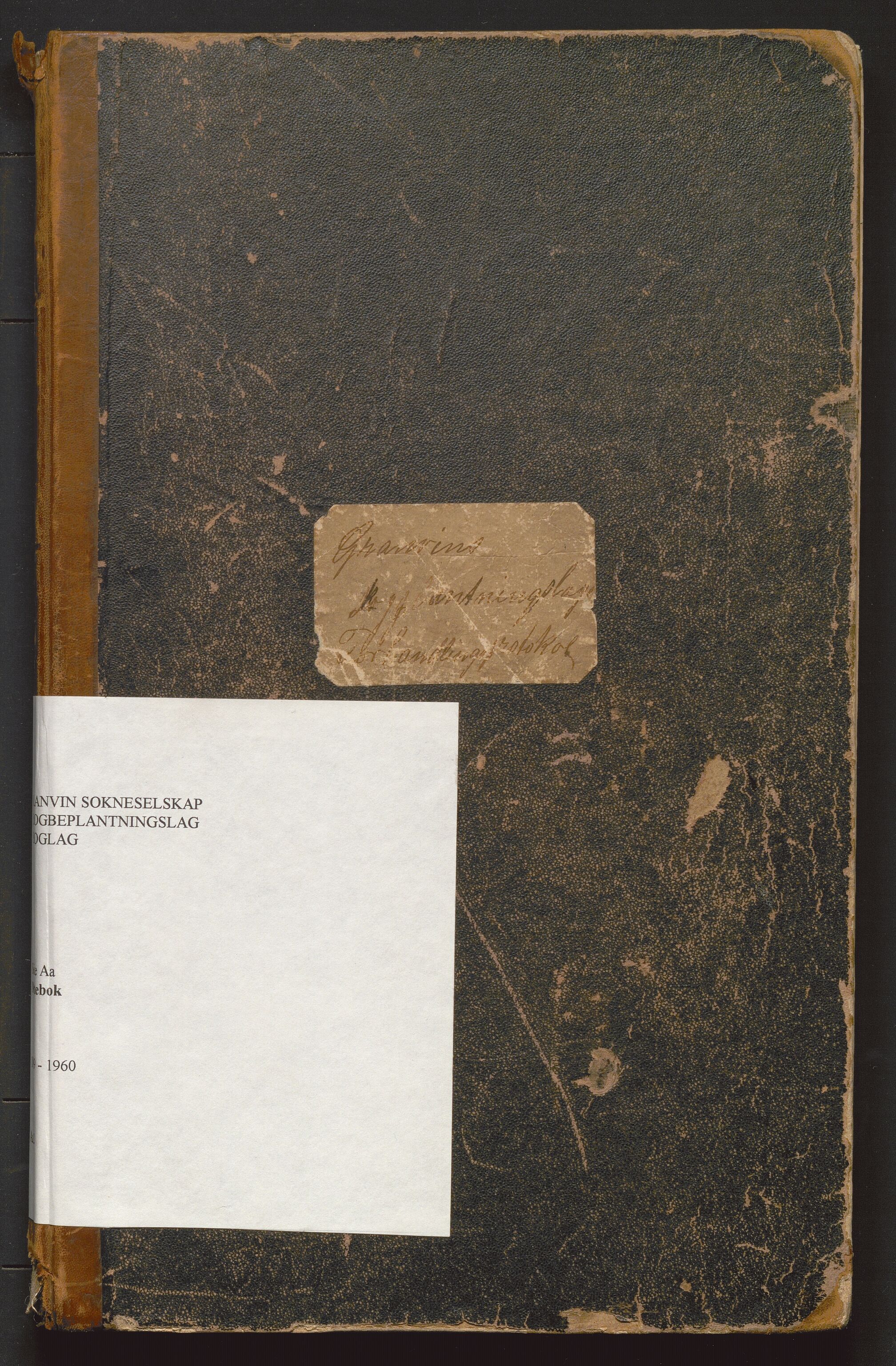 Granvin sokneselskap skogbeplantingslag, IKAH/1234-pa0005/A/Aa/L0002: Møtebok for Granvin sokneselskap skogbeplantningslag, 1899-1960
