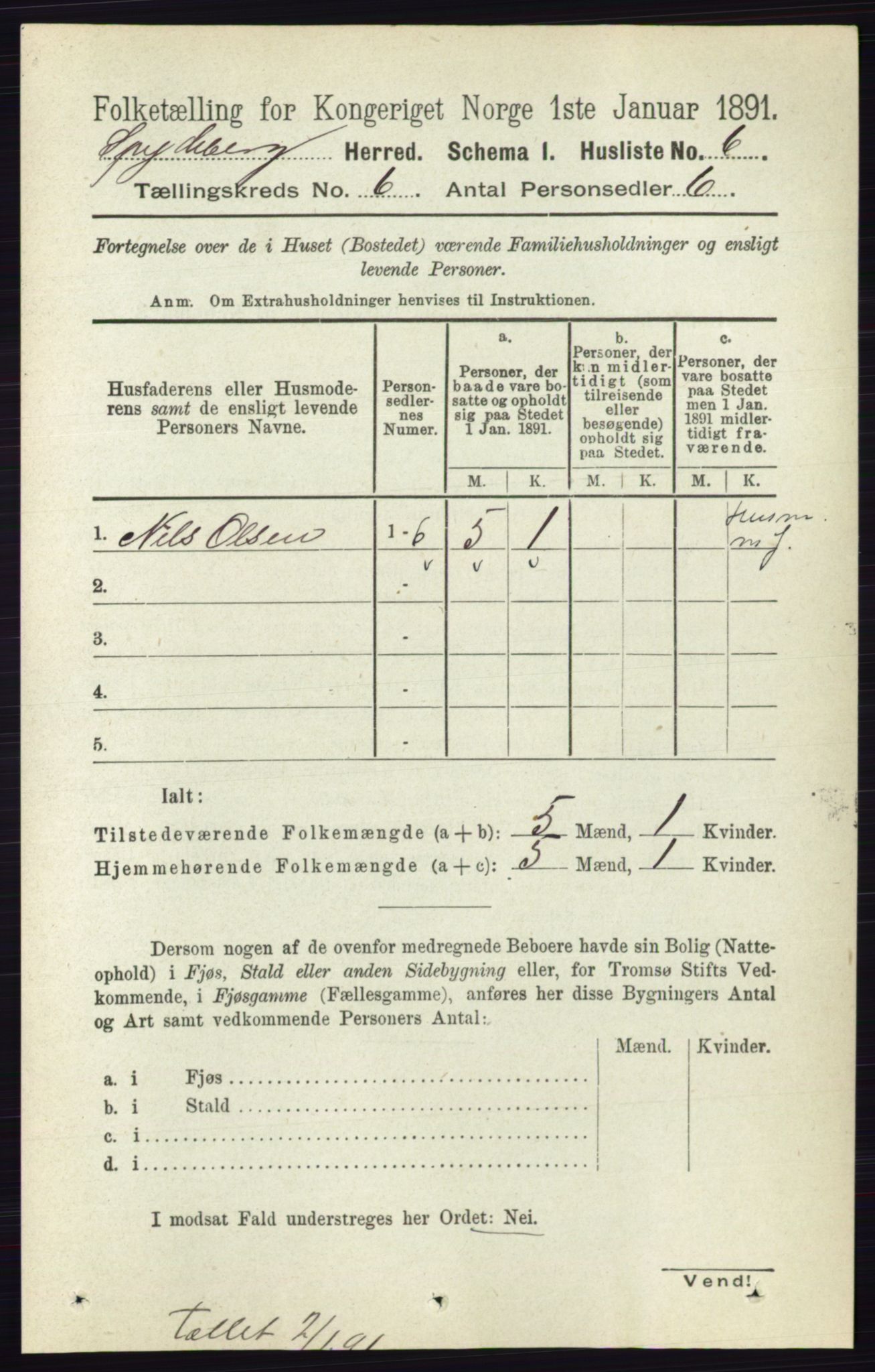 RA, Folketelling 1891 for 0123 Spydeberg herred, 1891, s. 2766