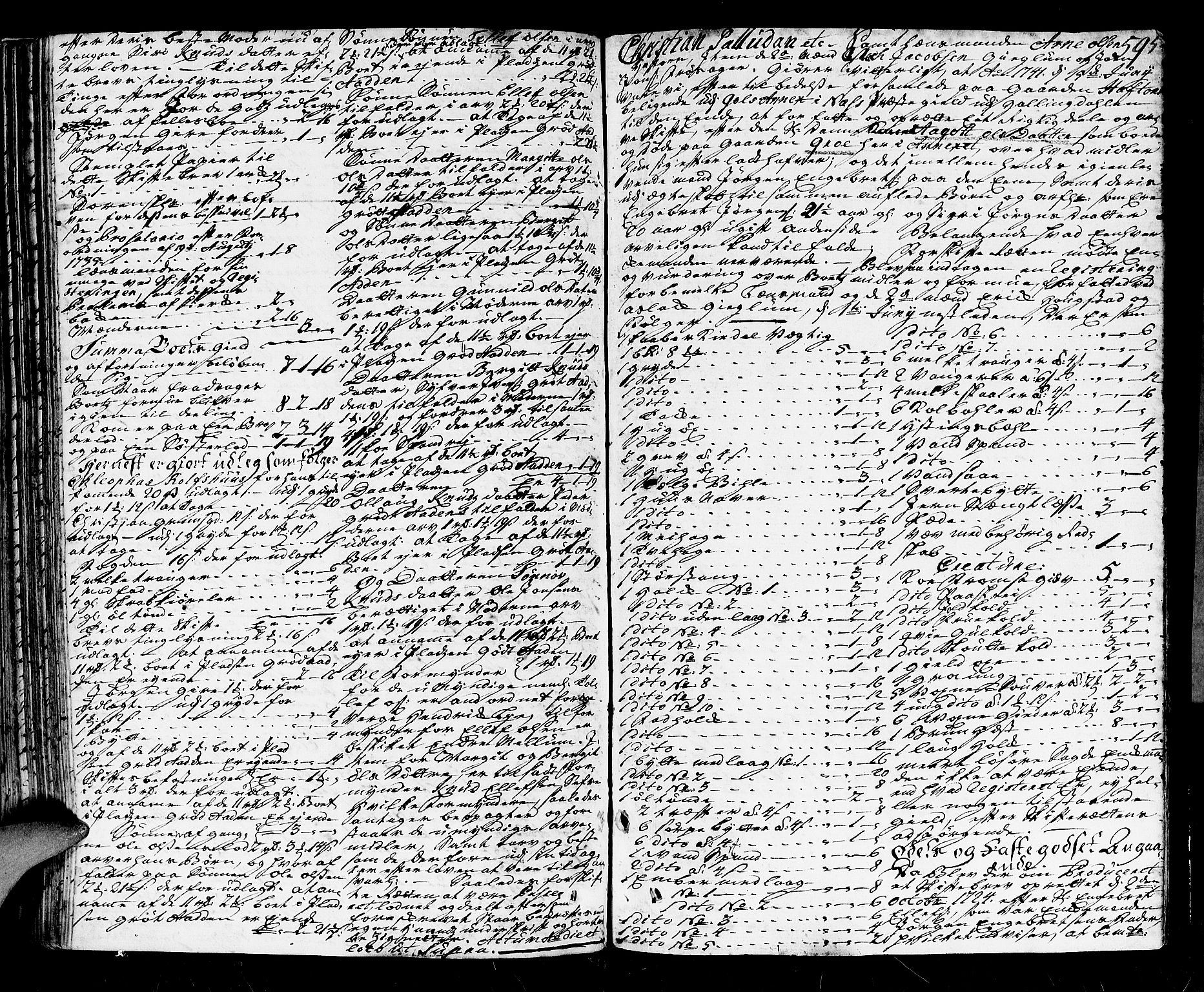 Ringerike og Hallingdal sorenskriveri, AV/SAKO-A-81/H/Ha/L0012: Skifteprotokoll, 1739-1741, s. 594b-595a