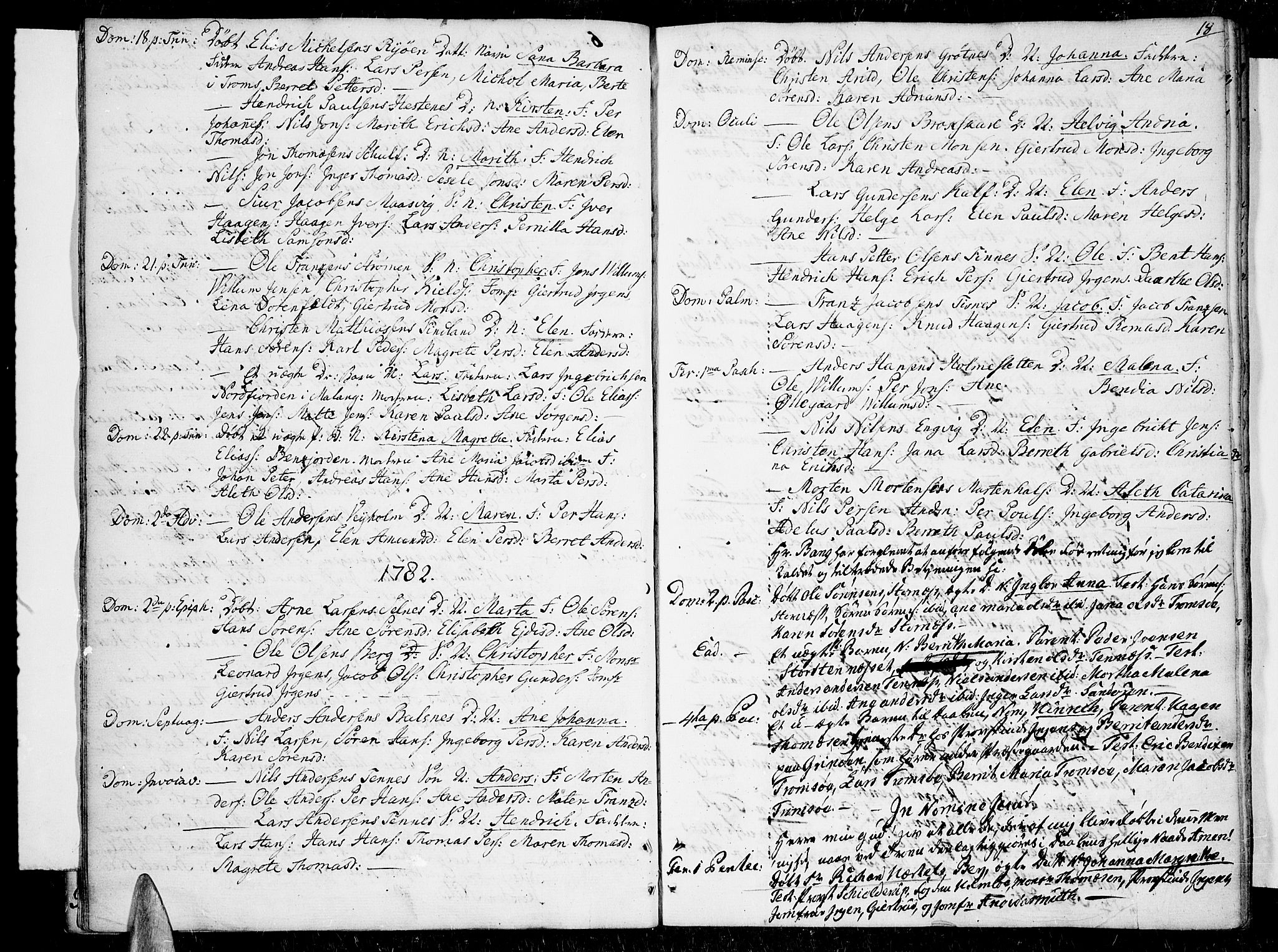 Tromsø sokneprestkontor/stiftsprosti/domprosti, AV/SATØ-S-1343/G/Ga/L0003kirke: Ministerialbok nr. 3, 1779-1796, s. 18