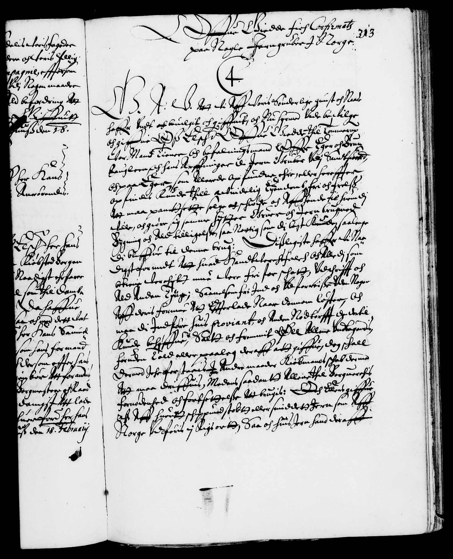 Danske Kanselli 1572-1799, AV/RA-EA-3023/F/Fc/Fca/Fcaa/L0005: Norske registre (mikrofilm), 1631-1636, s. 313a