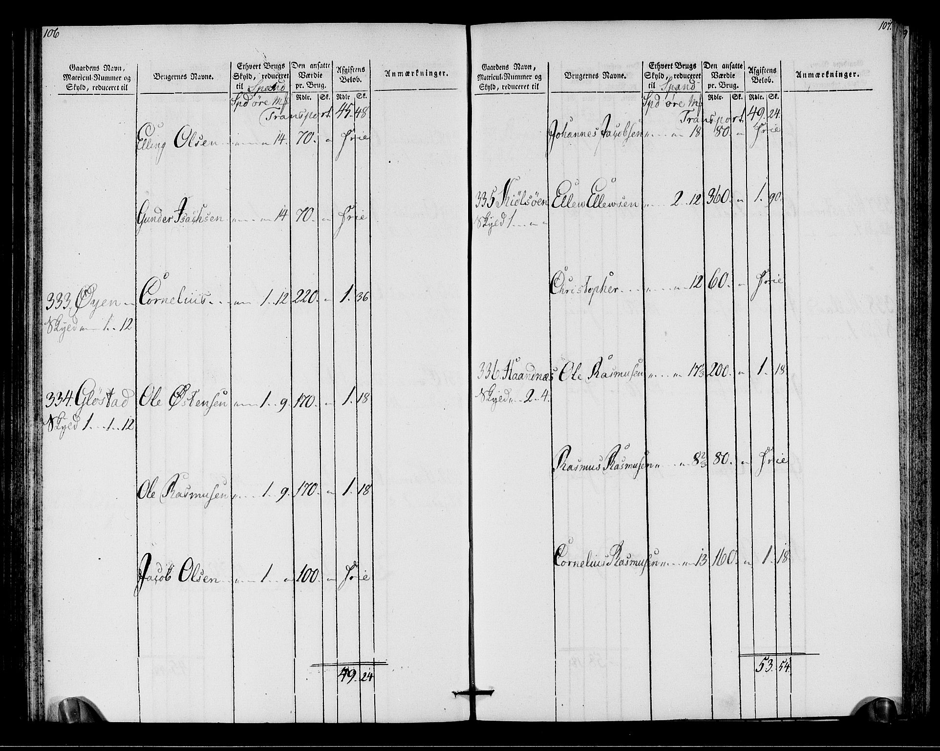 Rentekammeret inntil 1814, Realistisk ordnet avdeling, AV/RA-EA-4070/N/Ne/Nea/L0146: Fosen fogderi. Oppebørselsregister, 1803-1804, s. 56