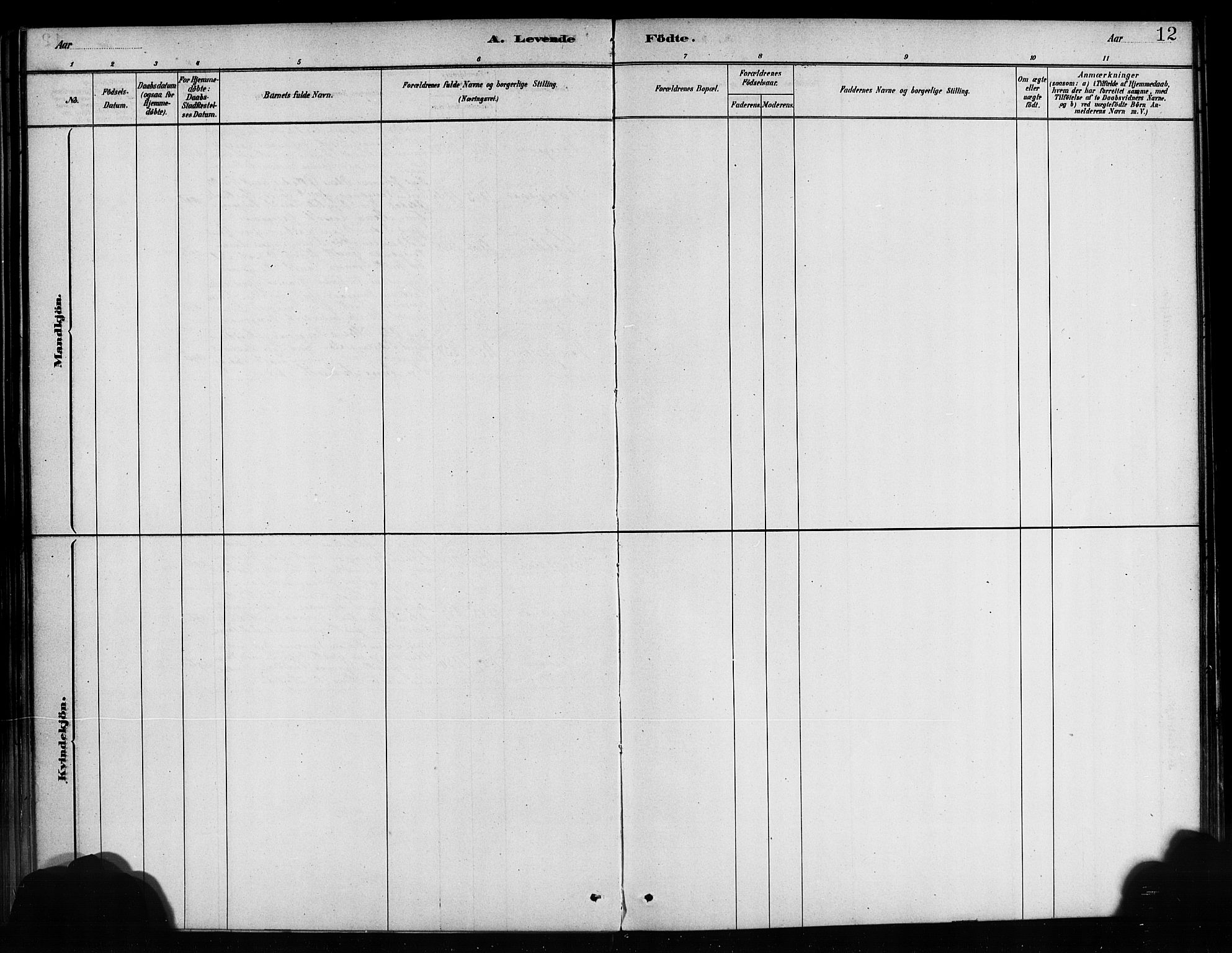 Balestrand sokneprestembete, AV/SAB-A-79601/H/Haa/Haaa/L0004: Ministerialbok nr. A 4 / 3, 1879-1888, s. 12