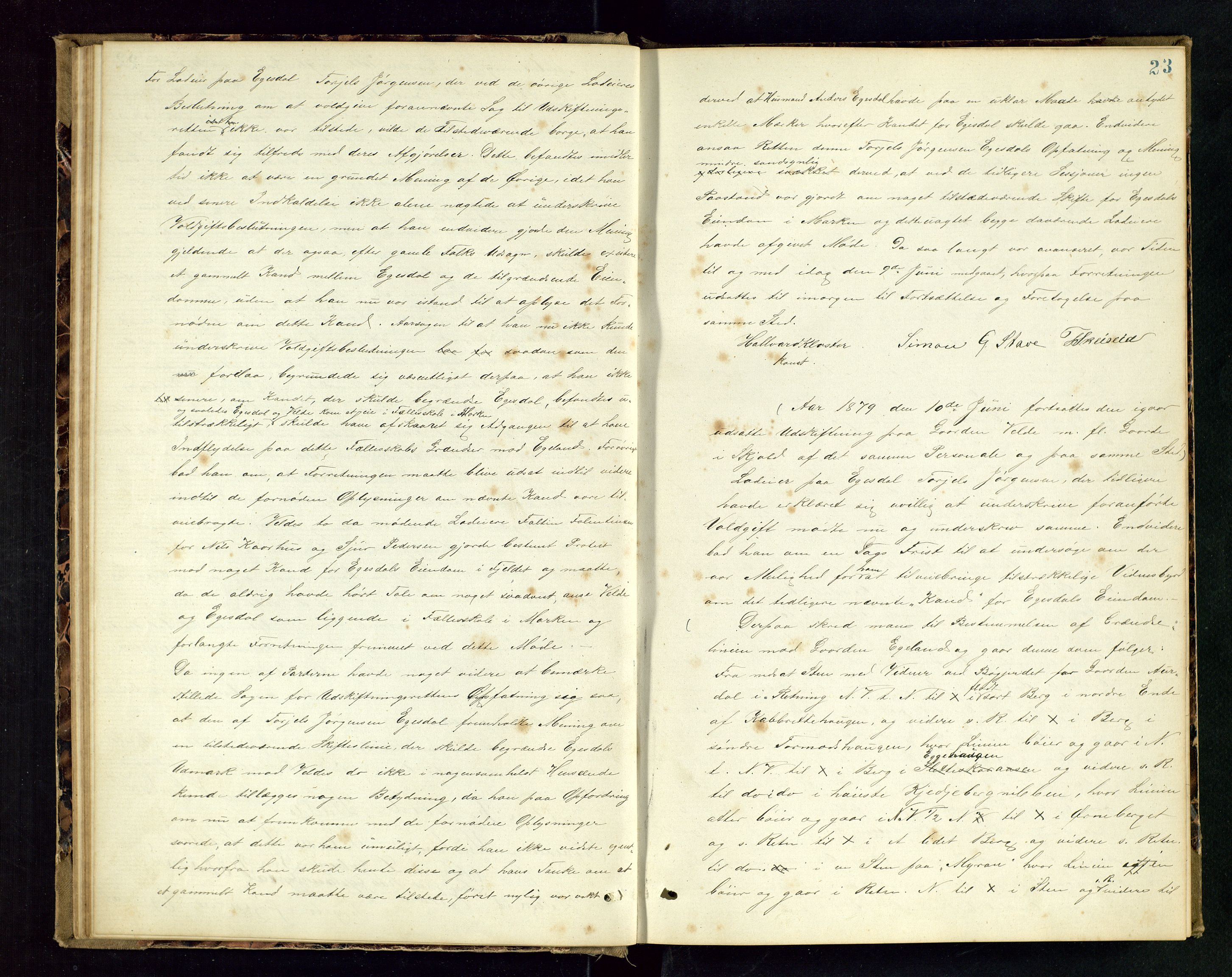 Rogaland jordskifterett, AV/SAST-A-102426/Oa/L0047: Forhandlingsprotokoll, 1879-1881, s. 23