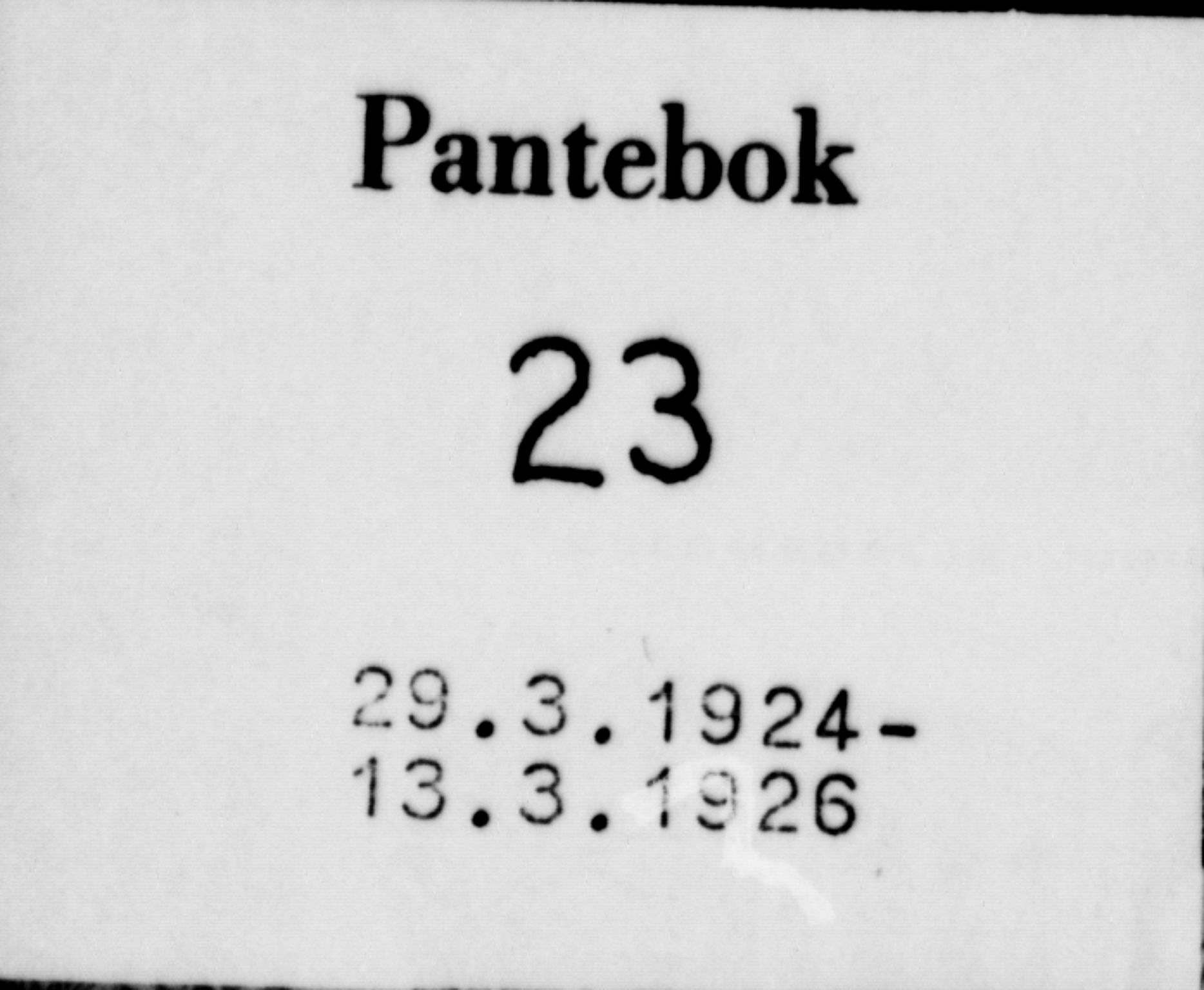 Nord-Gudbrandsdal tingrett, AV/SAH-TING-002/H/Hb/Hba/L0023: Pantebok nr. 23, 1924-1926