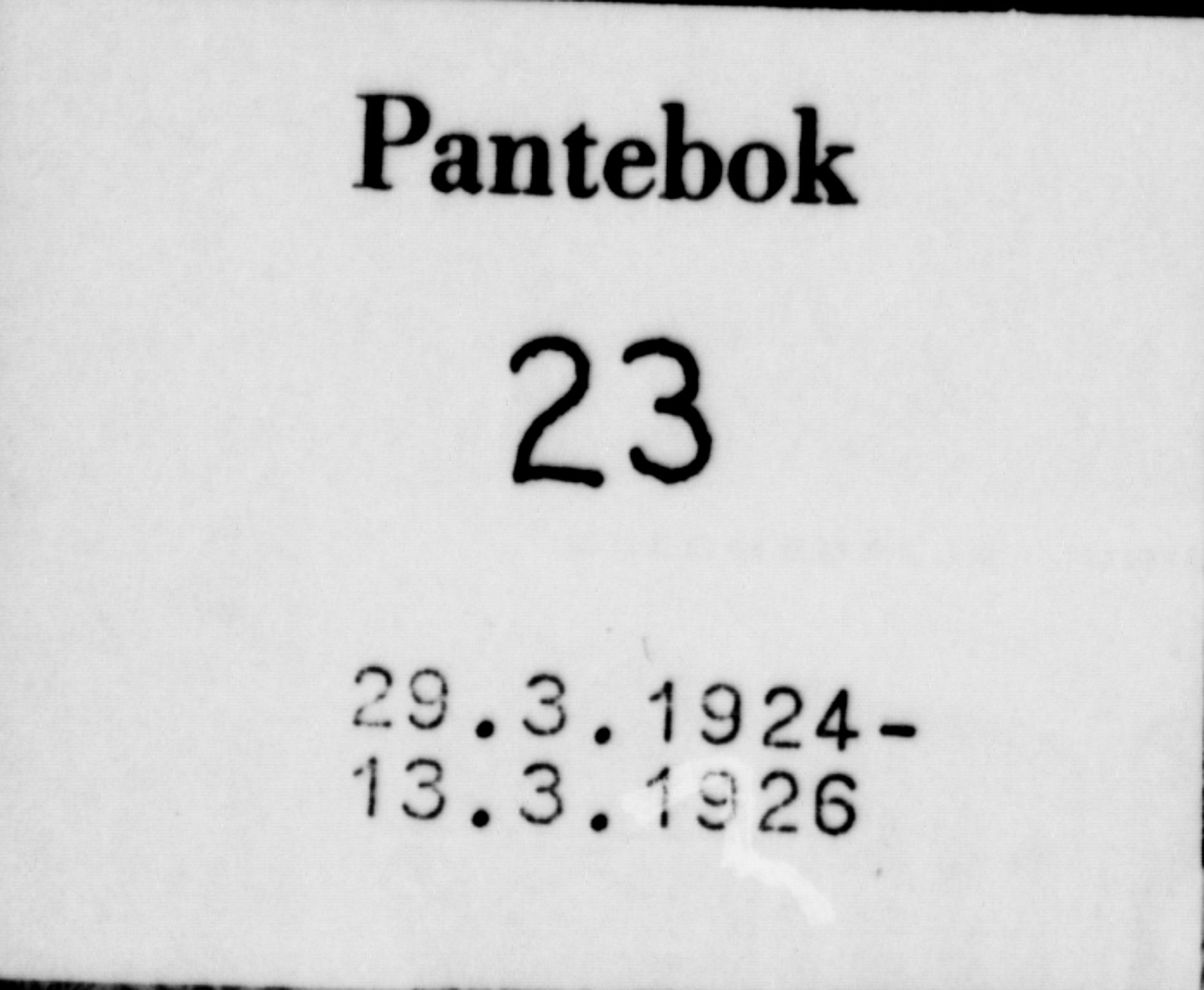 Nord-Gudbrandsdal tingrett, SAH/TING-002/H/Hb/Hba/L0023: Pantebok nr. 23, 1924-1926