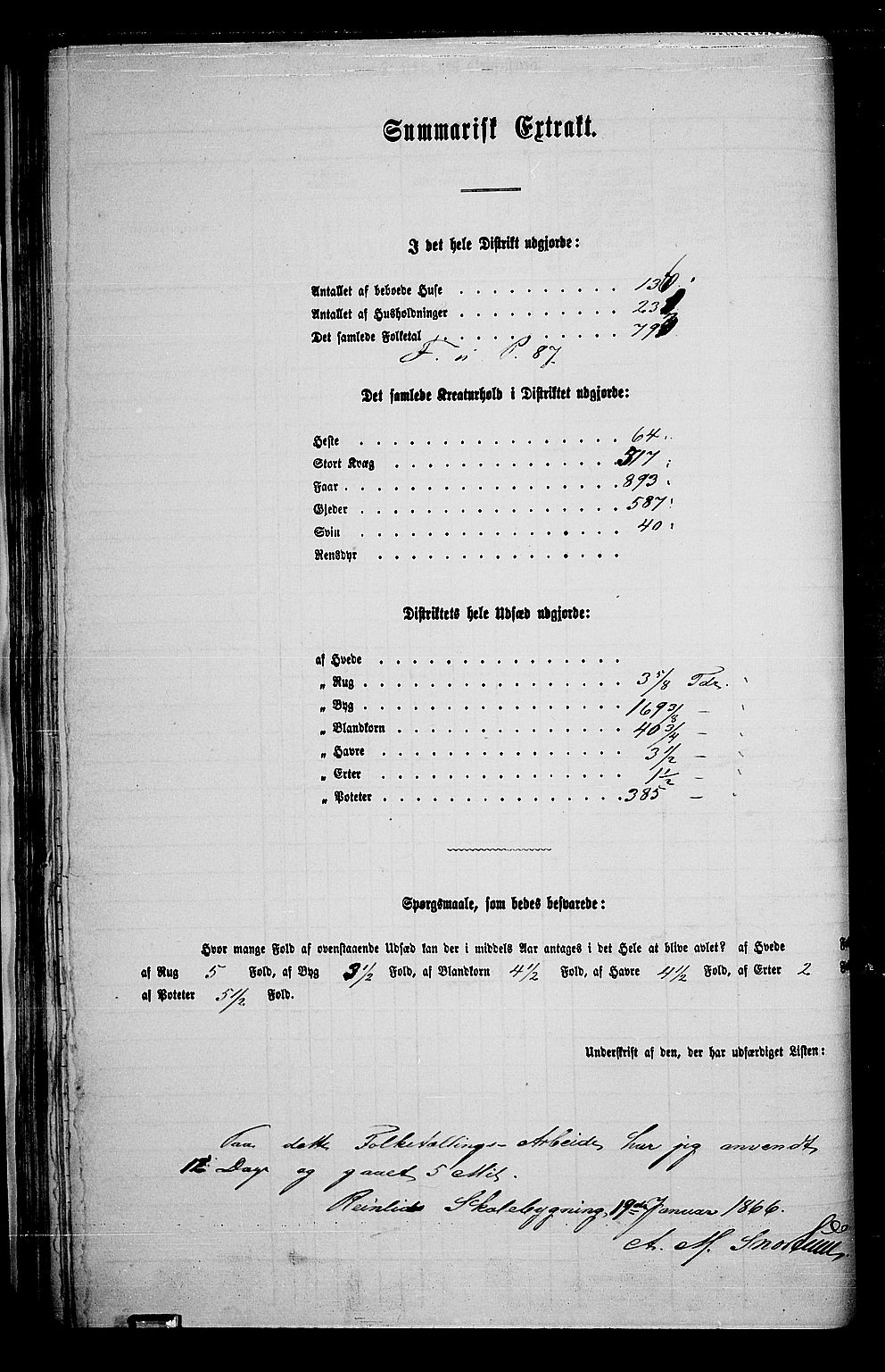 RA, Folketelling 1865 for 0540P Sør-Aurdal prestegjeld, 1865, s. 47