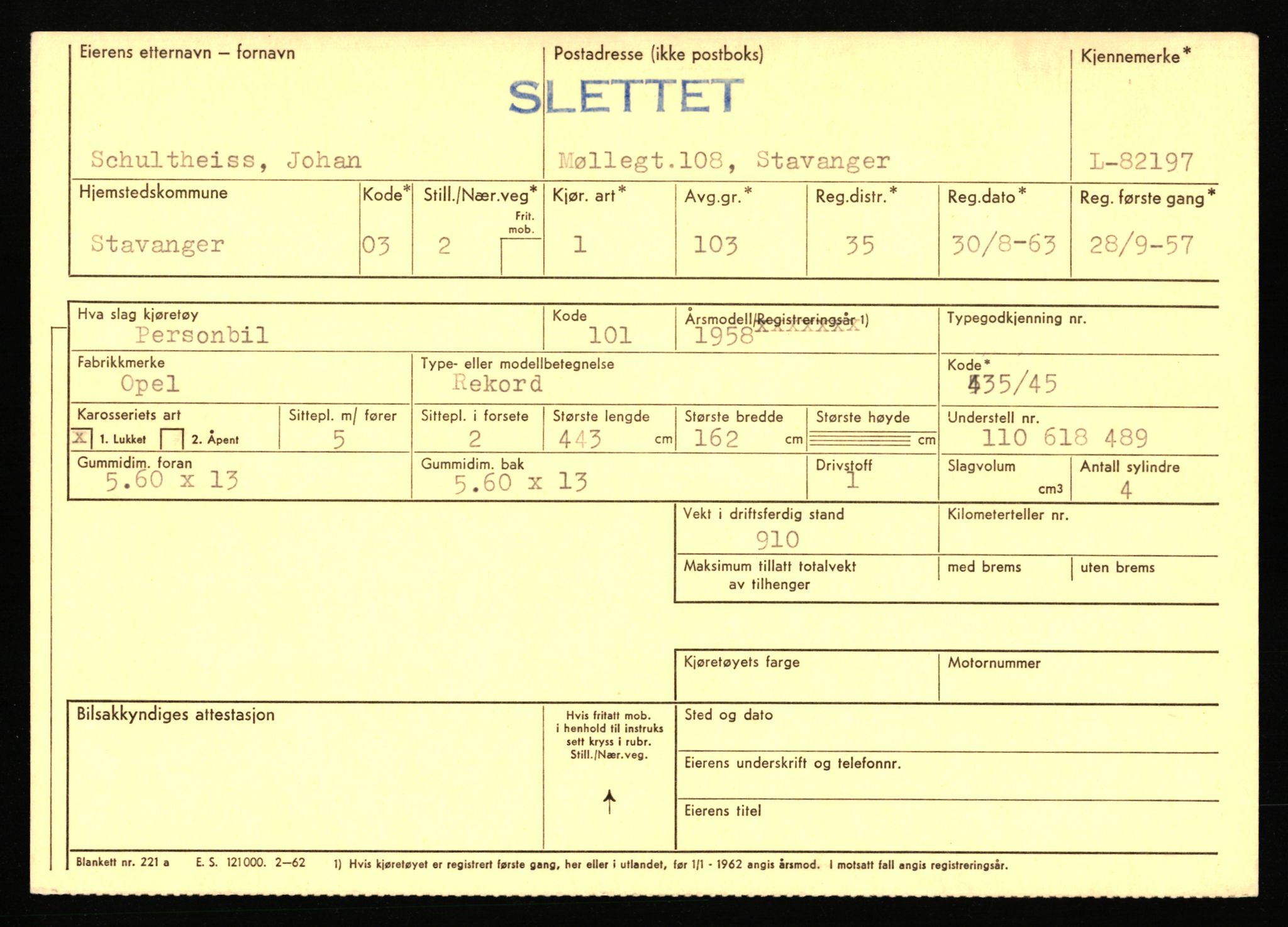 Stavanger trafikkstasjon, AV/SAST-A-101942/0/F/L0071: L-80500 - L-82199, 1930-1971, s. 2741
