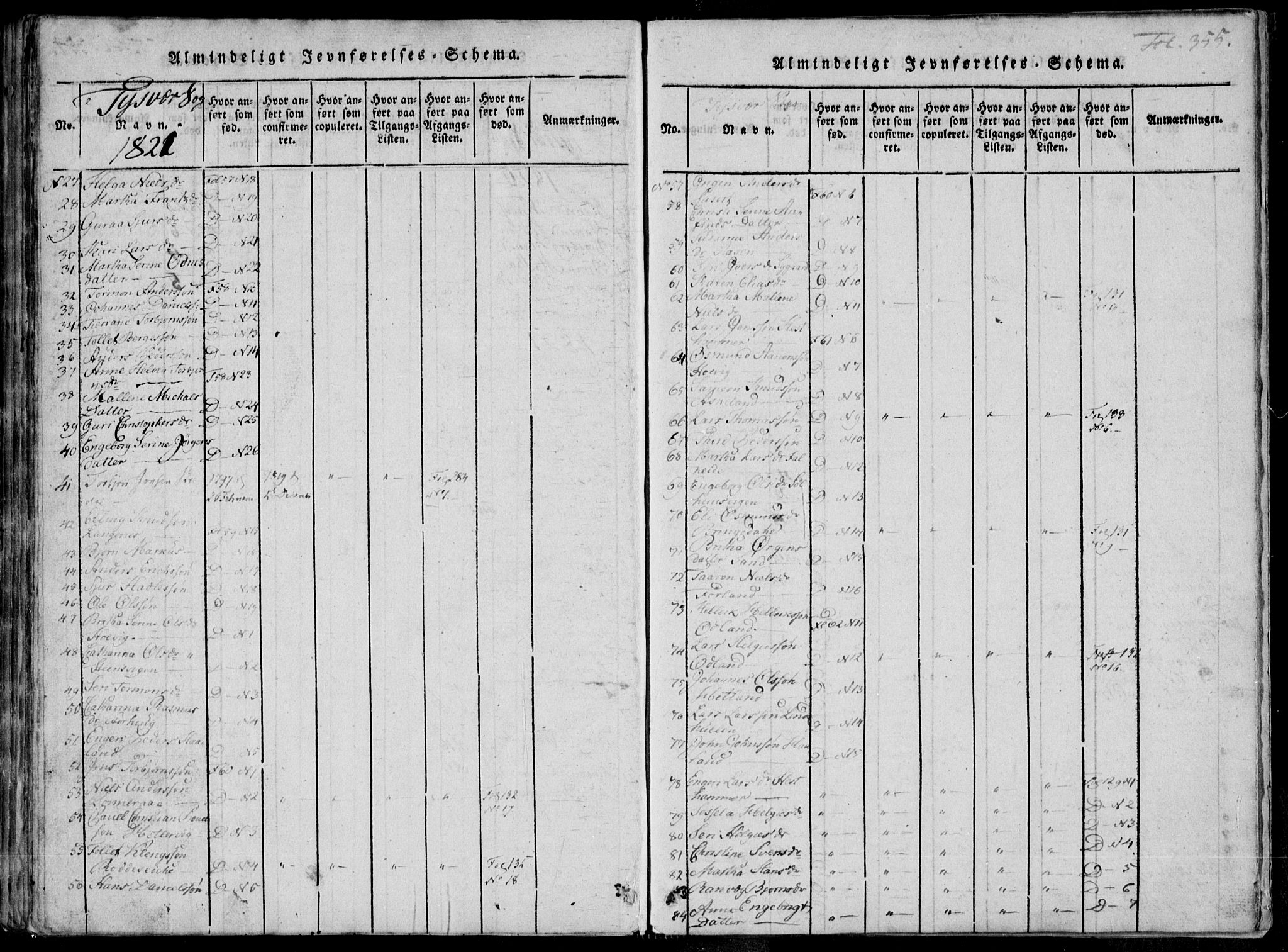 Skjold sokneprestkontor, AV/SAST-A-101847/H/Ha/Haa/L0004: Ministerialbok nr. A 4 /1, 1815-1830, s. 355