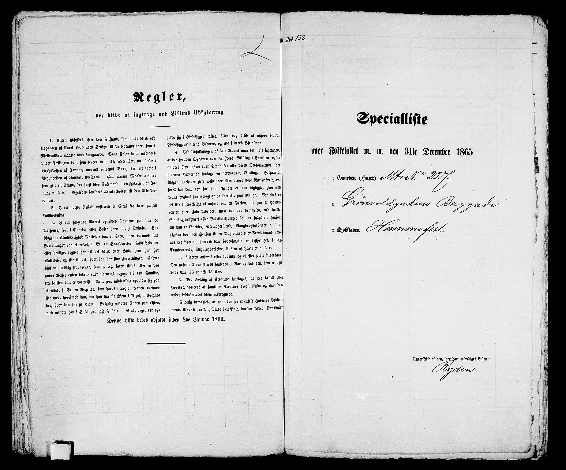 RA, Folketelling 1865 for 2001B Hammerfest prestegjeld, Hammerfest kjøpstad, 1865, s. 324