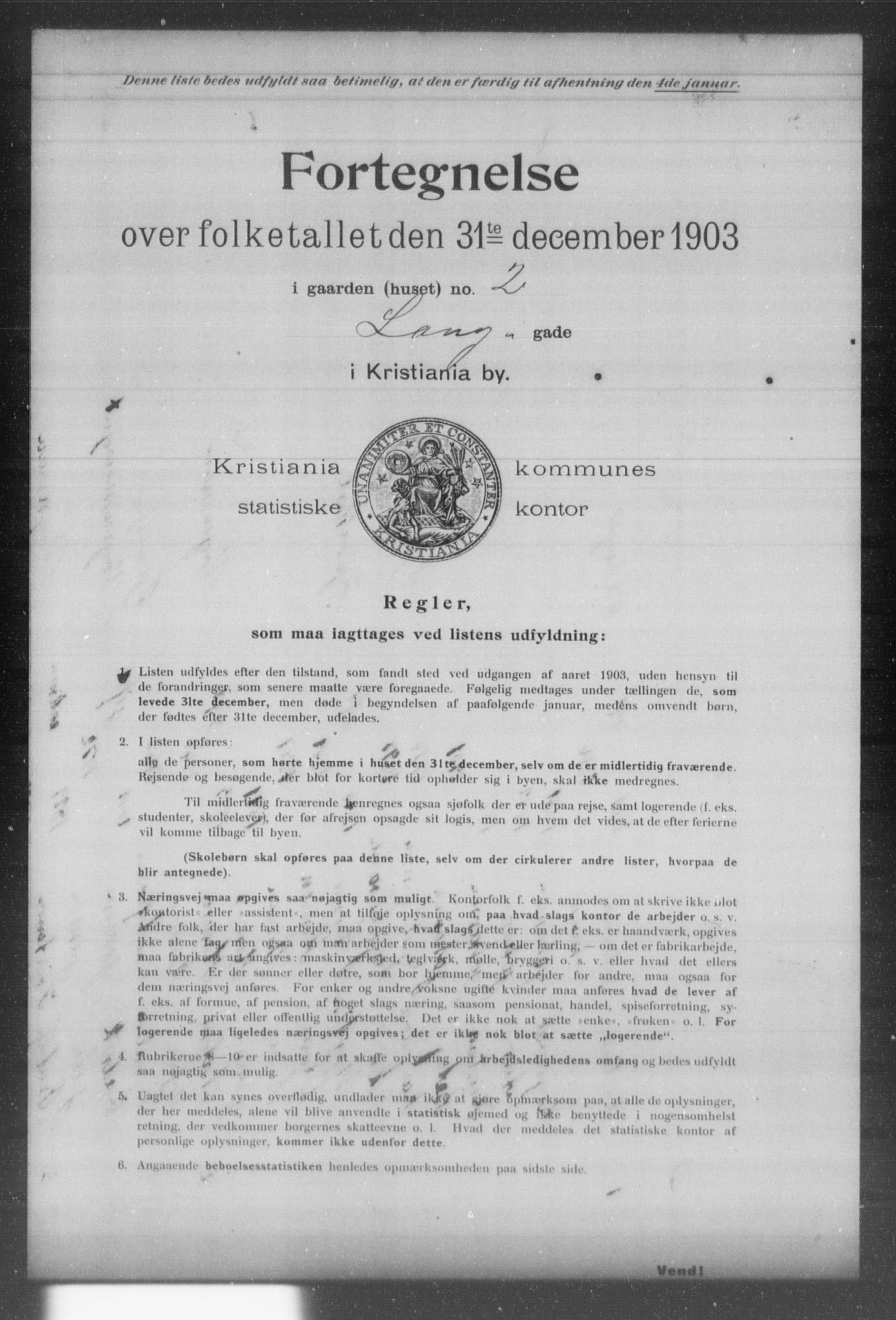 OBA, Kommunal folketelling 31.12.1903 for Kristiania kjøpstad, 1903, s. 11079