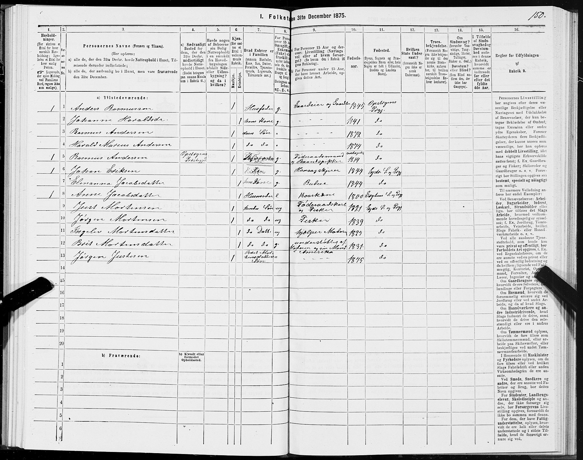 SAT, Folketelling 1875 for 1538P Eid prestegjeld, 1875, s. 2150