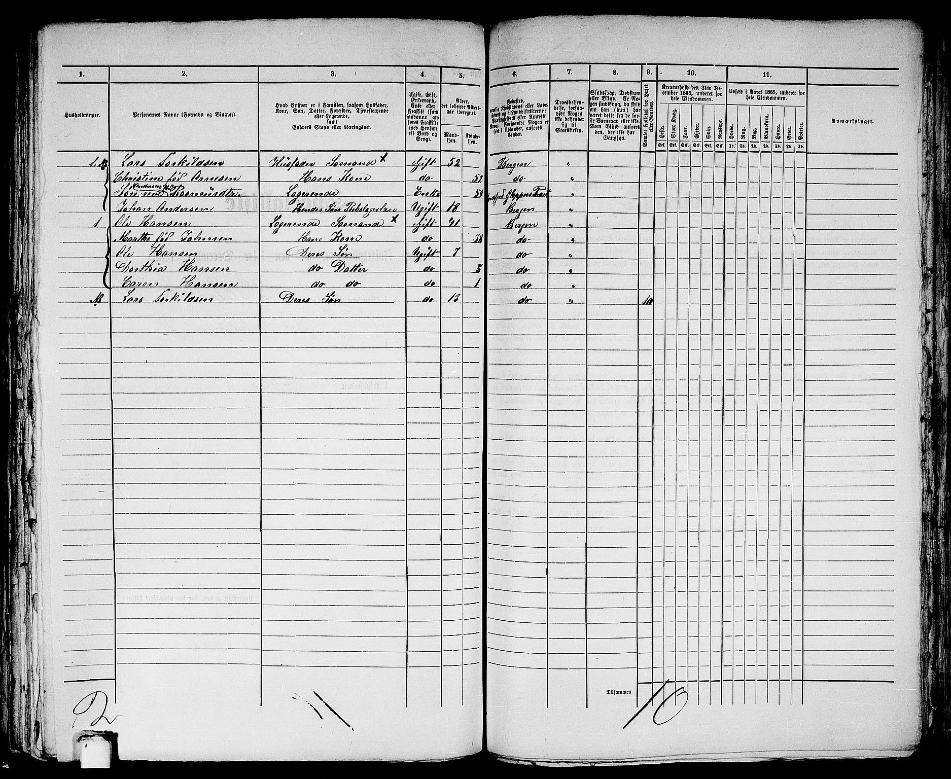 RA, Folketelling 1865 for 1301 Bergen kjøpstad, 1865, s. 1927