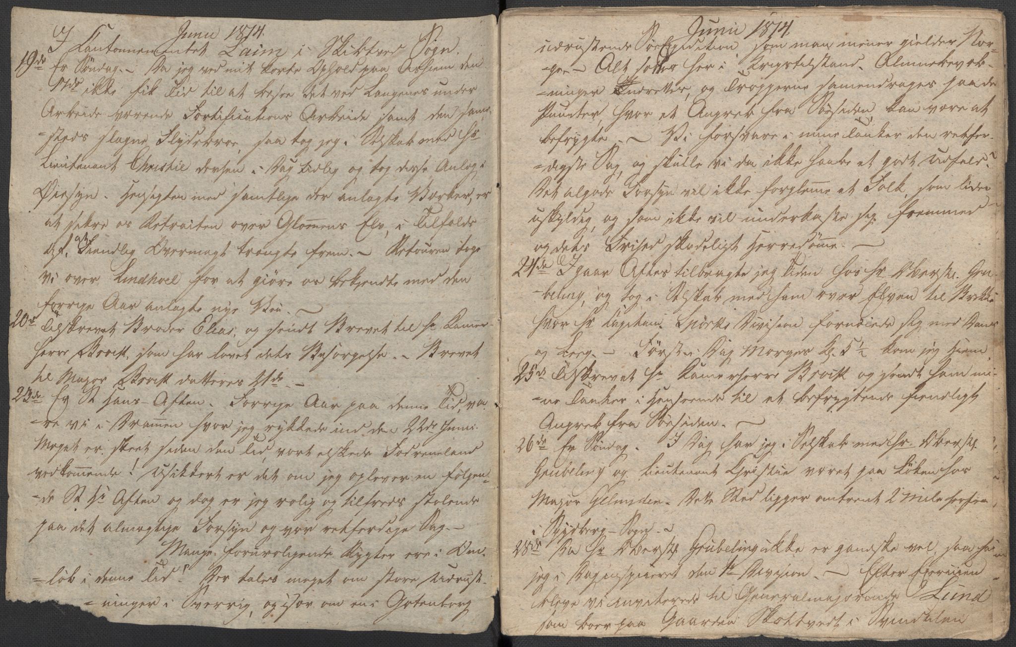 Holck, Meidell, Hartvig, AV/RA-PA-0204/F/L0001: (Kassett) Dagbøker ført av Ole Elias v.Holck, 1798-1842, s. 375