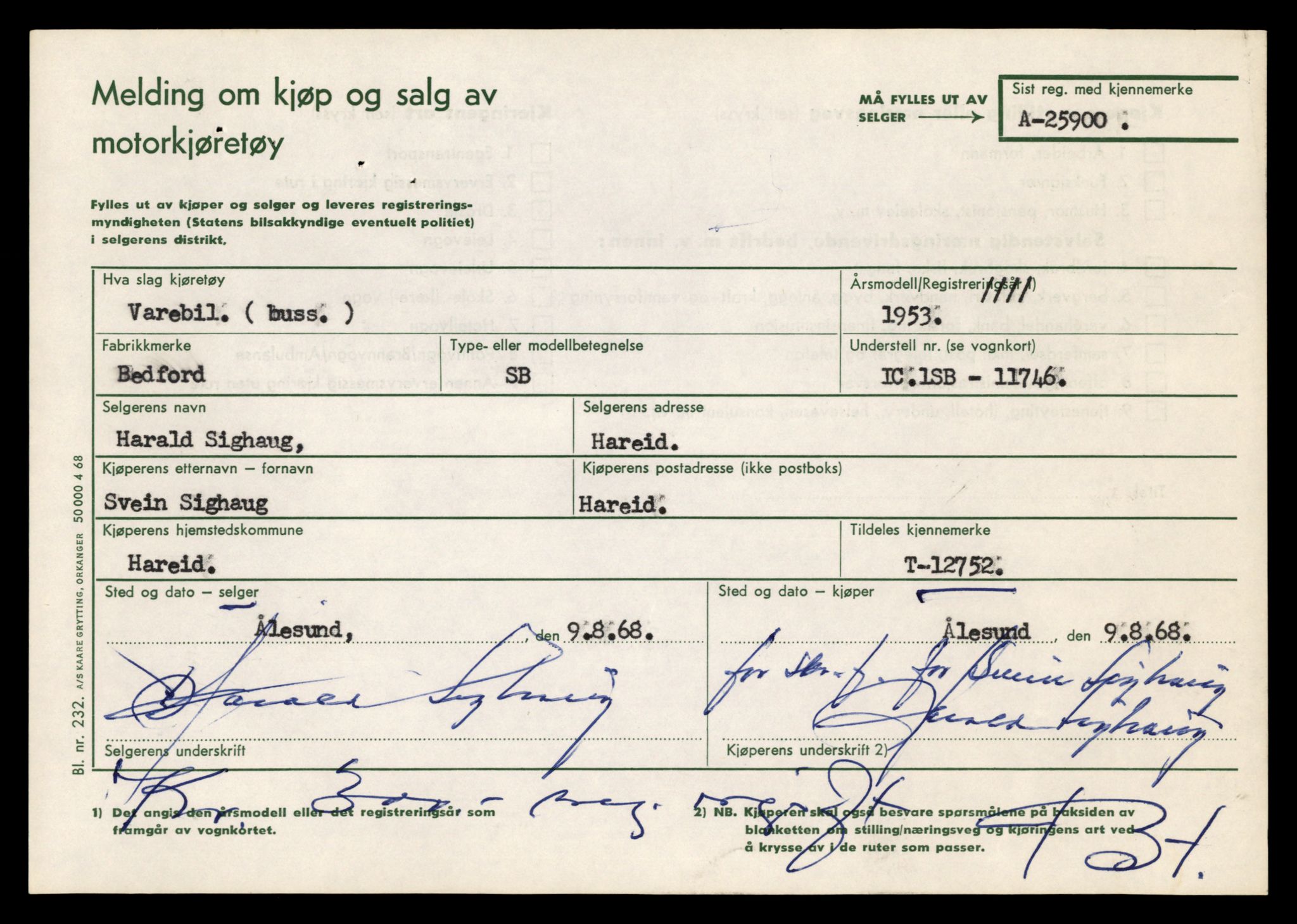 Møre og Romsdal vegkontor - Ålesund trafikkstasjon, AV/SAT-A-4099/F/Fe/L0035: Registreringskort for kjøretøy T 12653 - T 12829, 1927-1998, s. 1919