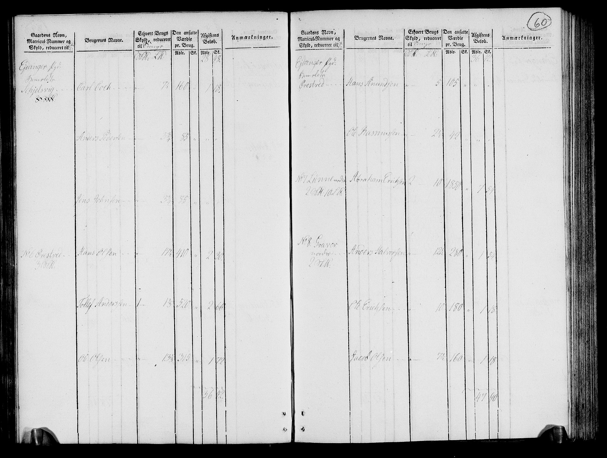 Rentekammeret inntil 1814, Realistisk ordnet avdeling, RA/EA-4070/N/Ne/Nea/L0072: Nedre Telemarken og Bamble fogderi. Oppebørselsregister, 1803, s. 61