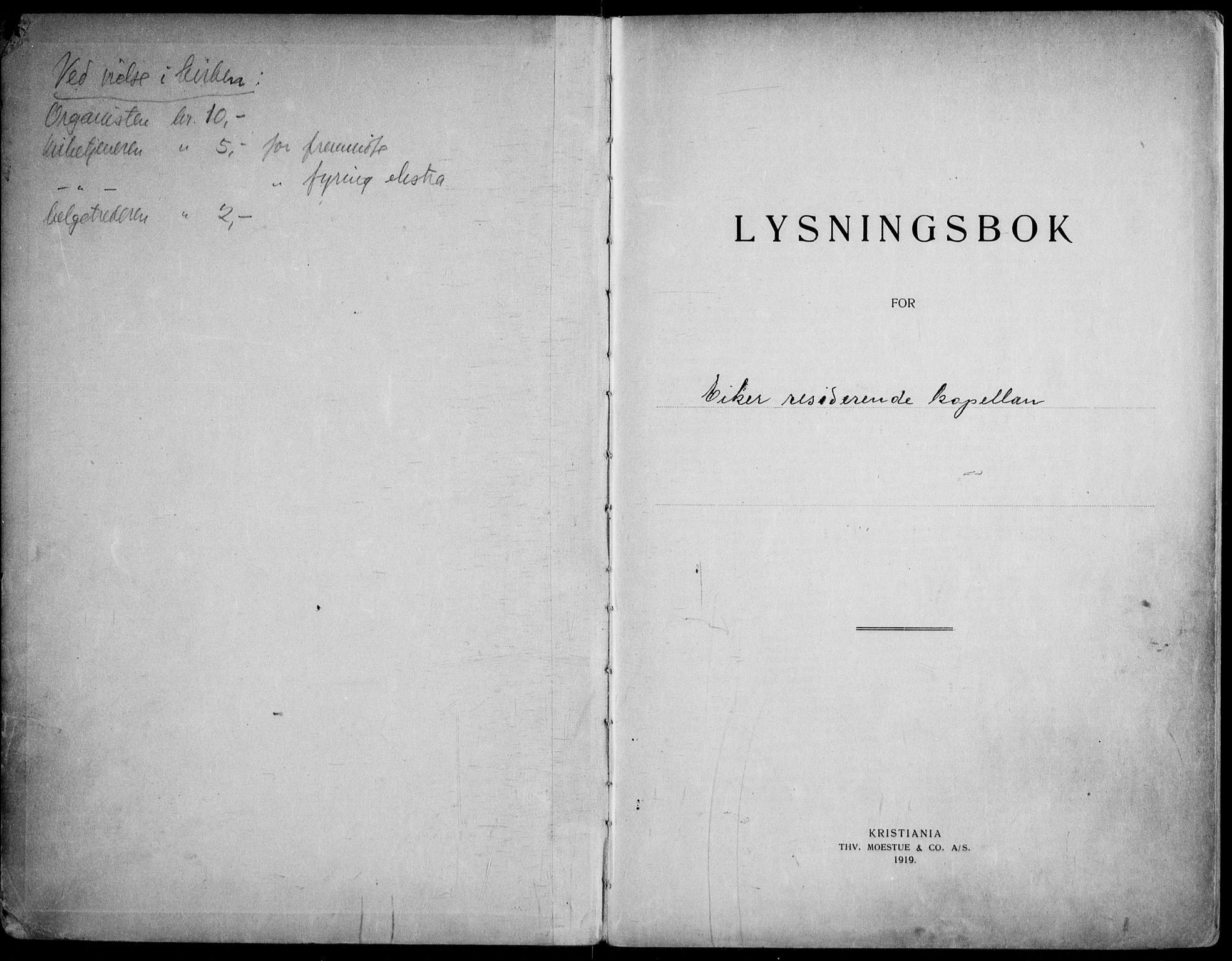 Eiker kirkebøker, SAKO/A-4/H/Ha/L0003: Lysningsprotokoll nr. 3, 1919-1961