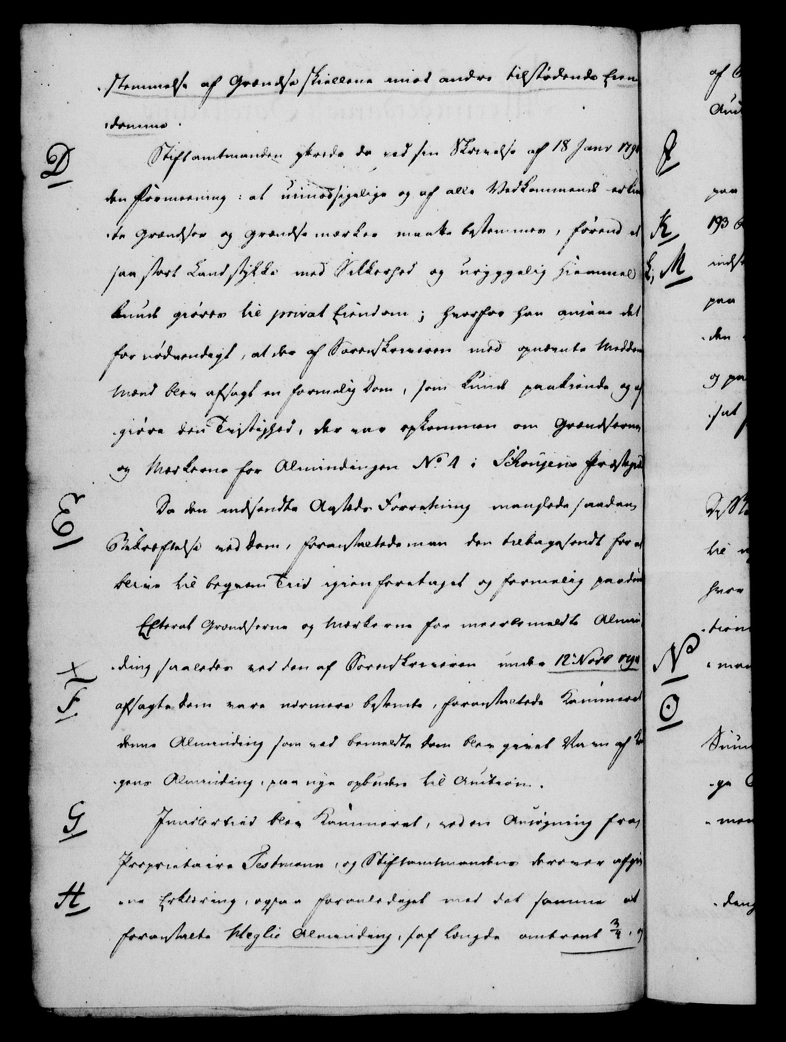 Rentekammeret, Kammerkanselliet, RA/EA-3111/G/Gf/Gfa/L0077: Norsk relasjons- og resolusjonsprotokoll (merket RK 52.77), 1795, s. 395