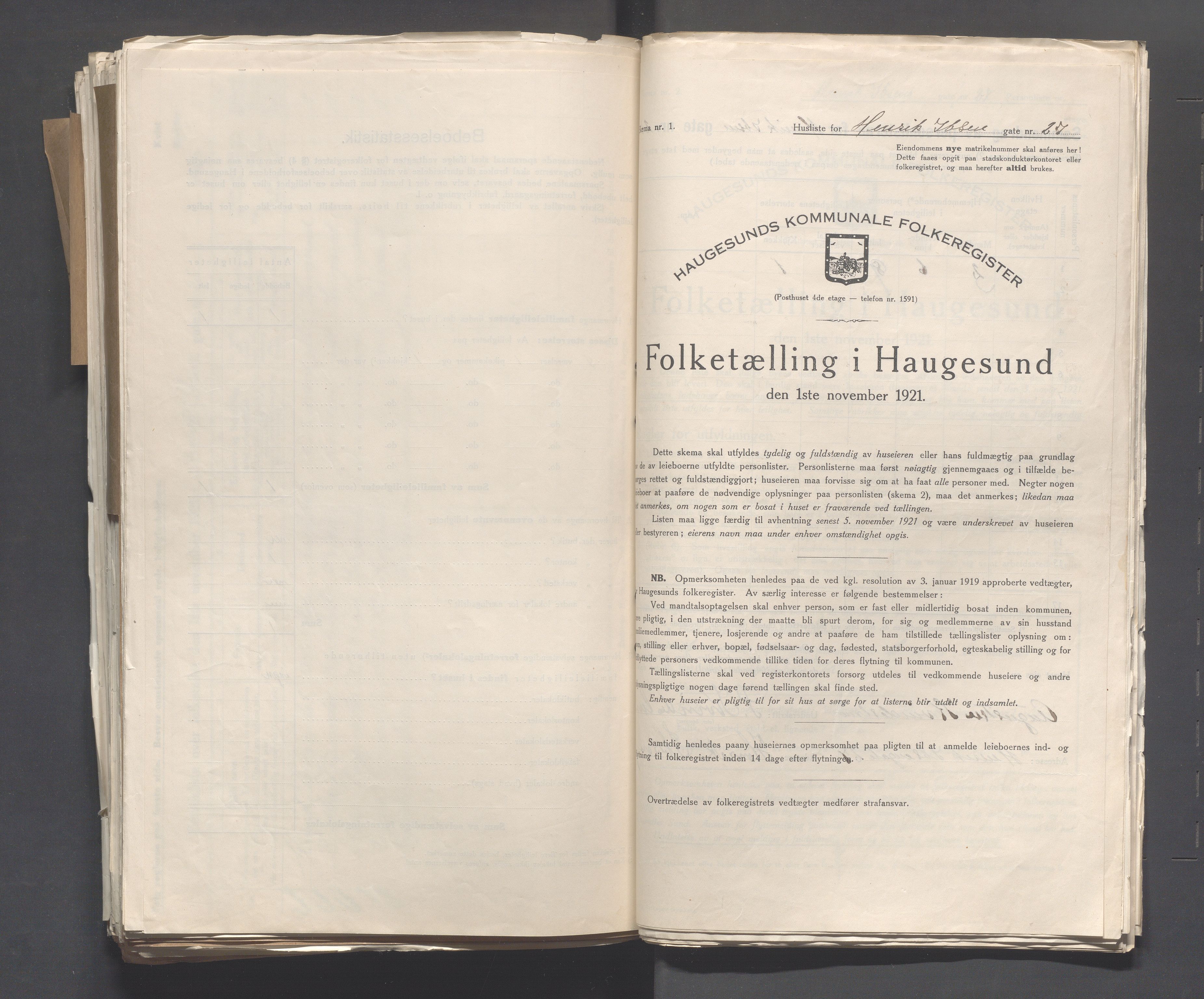 IKAR, Kommunal folketelling 1.11.1921 for Haugesund, 1921, s. 2196