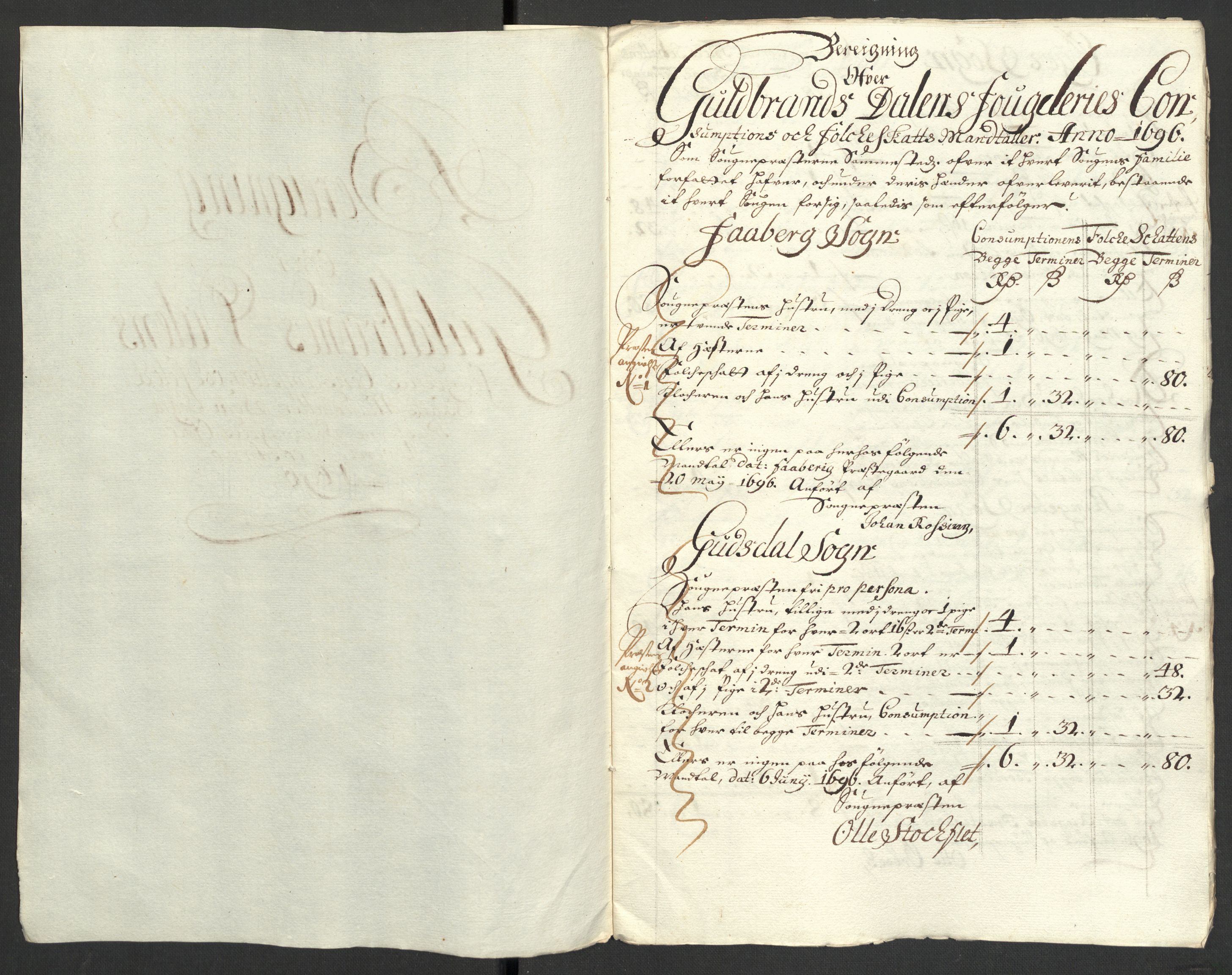 Rentekammeret inntil 1814, Reviderte regnskaper, Fogderegnskap, RA/EA-4092/R17/L1170: Fogderegnskap Gudbrandsdal, 1696-1697, s. 130