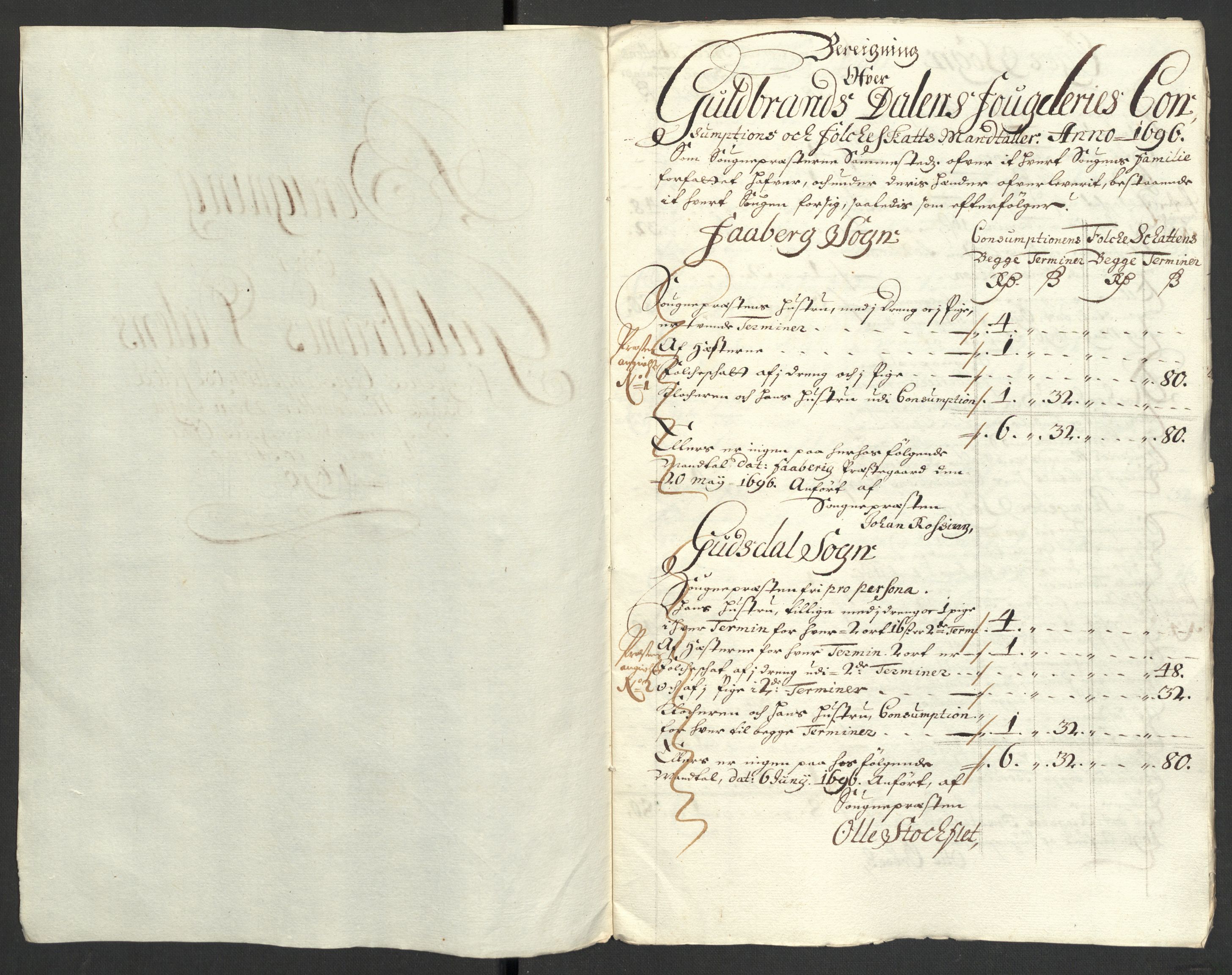 Rentekammeret inntil 1814, Reviderte regnskaper, Fogderegnskap, AV/RA-EA-4092/R17/L1170: Fogderegnskap Gudbrandsdal, 1696-1697, s. 130