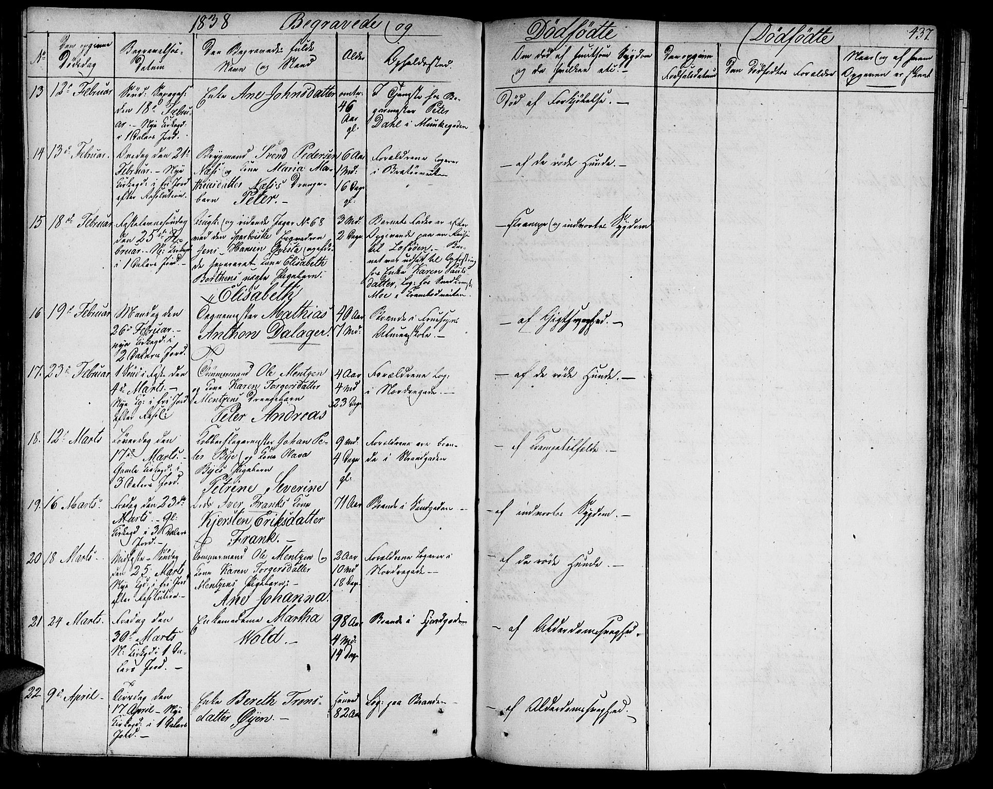 Ministerialprotokoller, klokkerbøker og fødselsregistre - Sør-Trøndelag, SAT/A-1456/602/L0109: Ministerialbok nr. 602A07, 1821-1840, s. 437