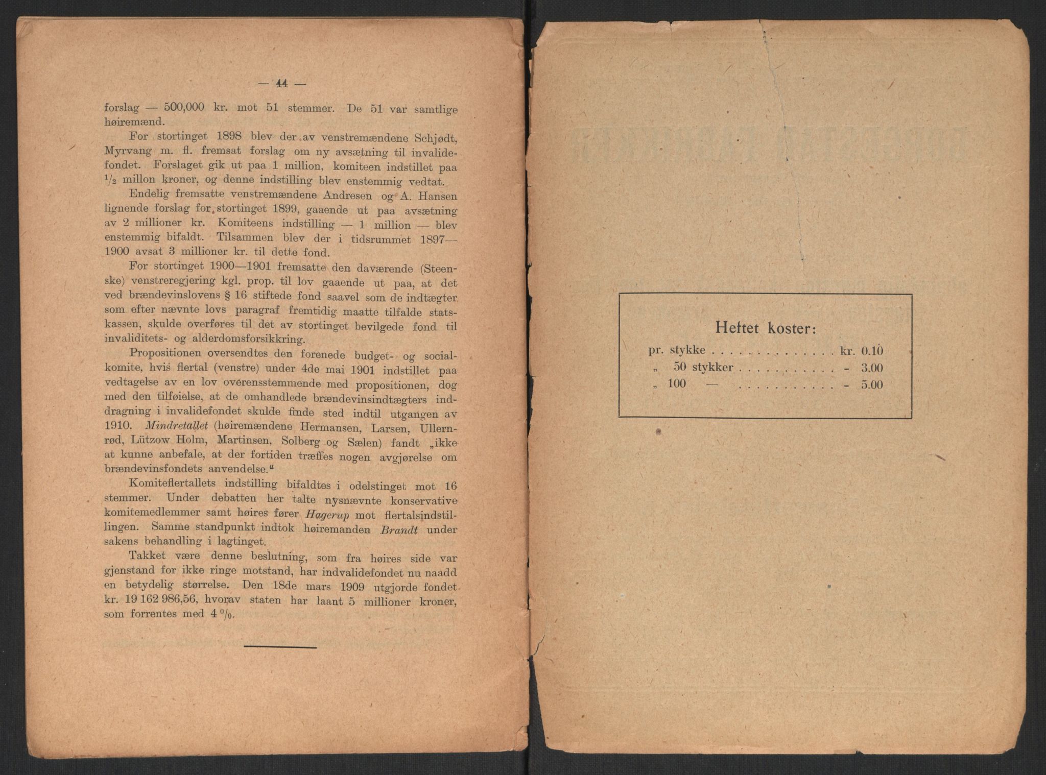 Venstres Hovedorganisasjon, AV/RA-PA-0876/X/L0001: De eldste skrifter, 1860-1936, s. 848