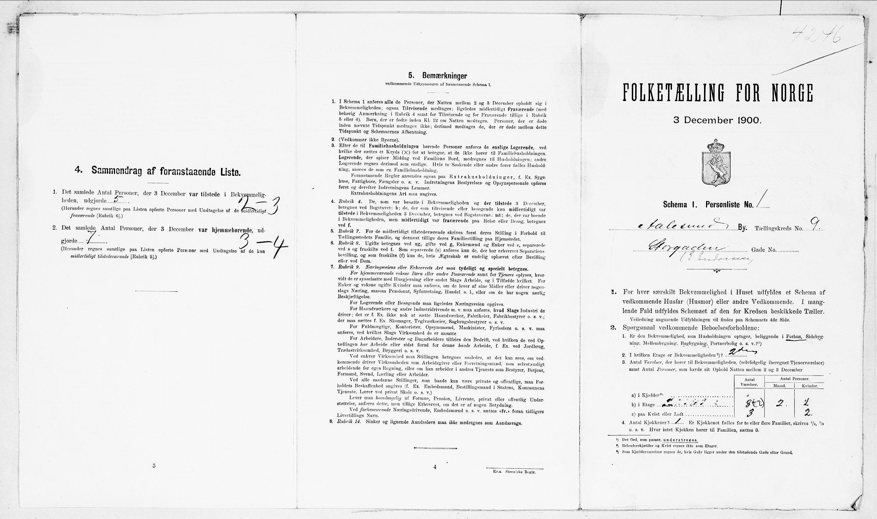 SAT, Folketelling 1900 for 1501 Ålesund kjøpstad, 1900, s. 2287